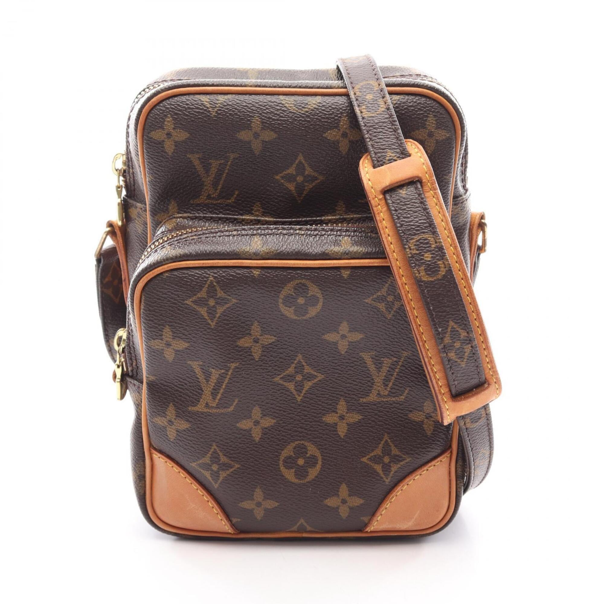 Louis Vuitton Brown Coated Canvas Pvc Monogram Leather Handbag Shoulder Bag (Pre-Owned)