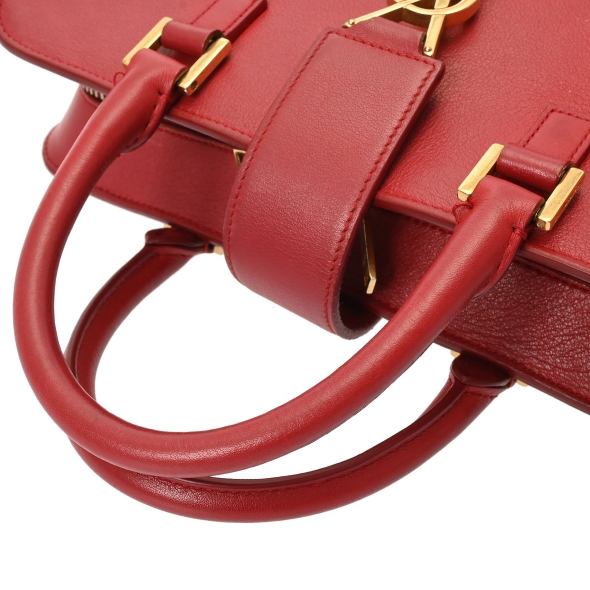 Saint Laurent Red Color Leather Handbag (Pre-Owned)