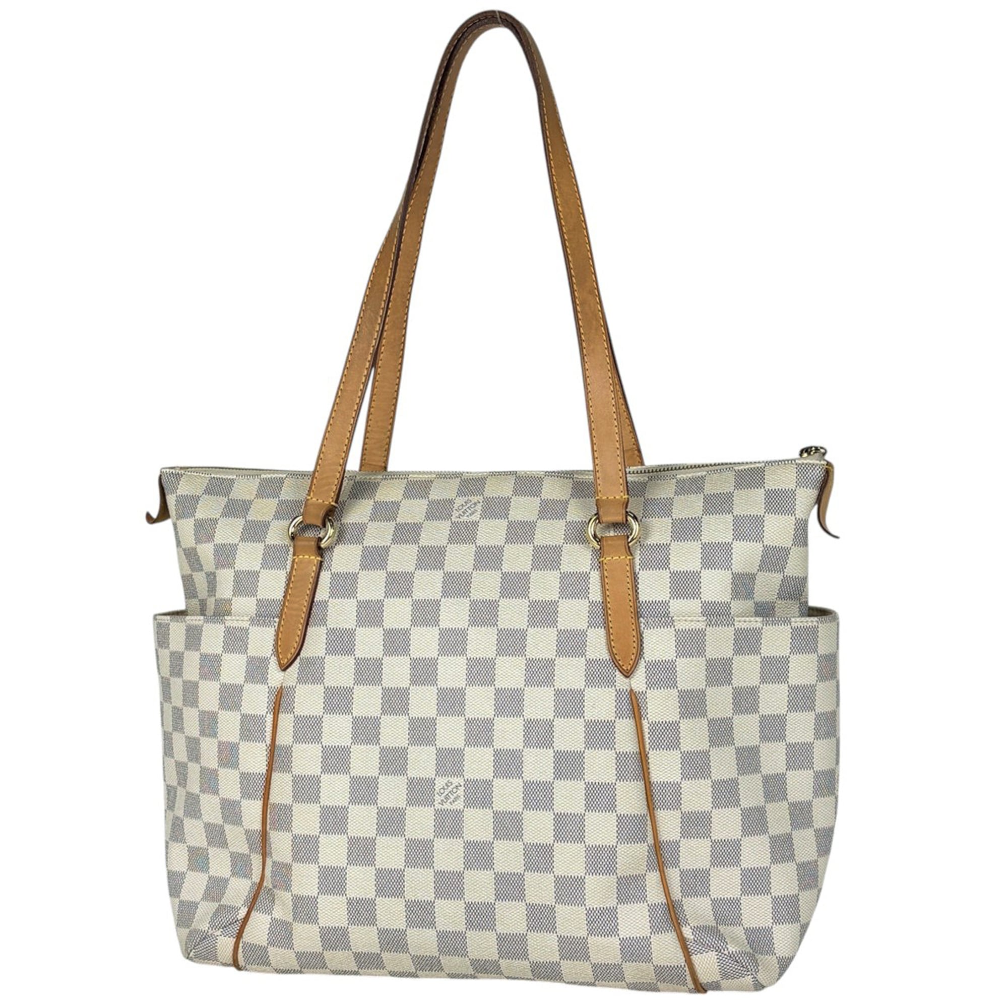 Louis Vuitton White Damier Azur Shoulder Bag Tote Bag (Pre-Owned)