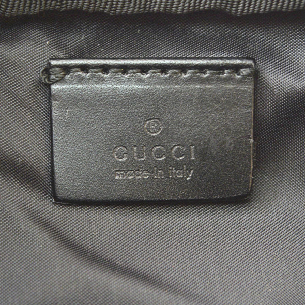 Gucci Black Leather Nylon Pouch (Pre-Owned)