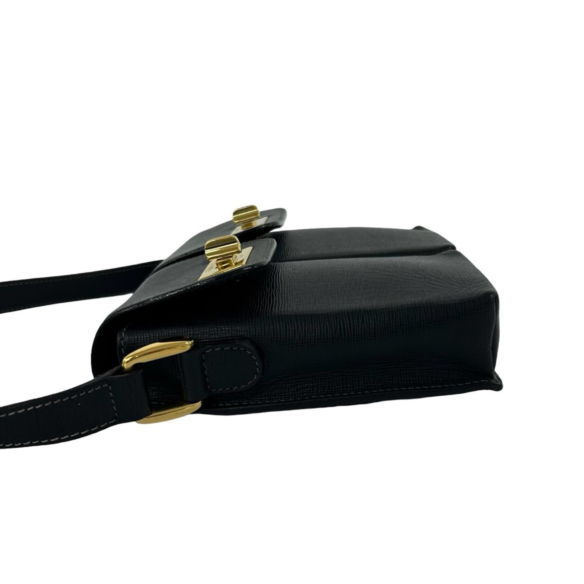 Gucci Black Leather Pochette Shoulder Bag (Pre-Owned)