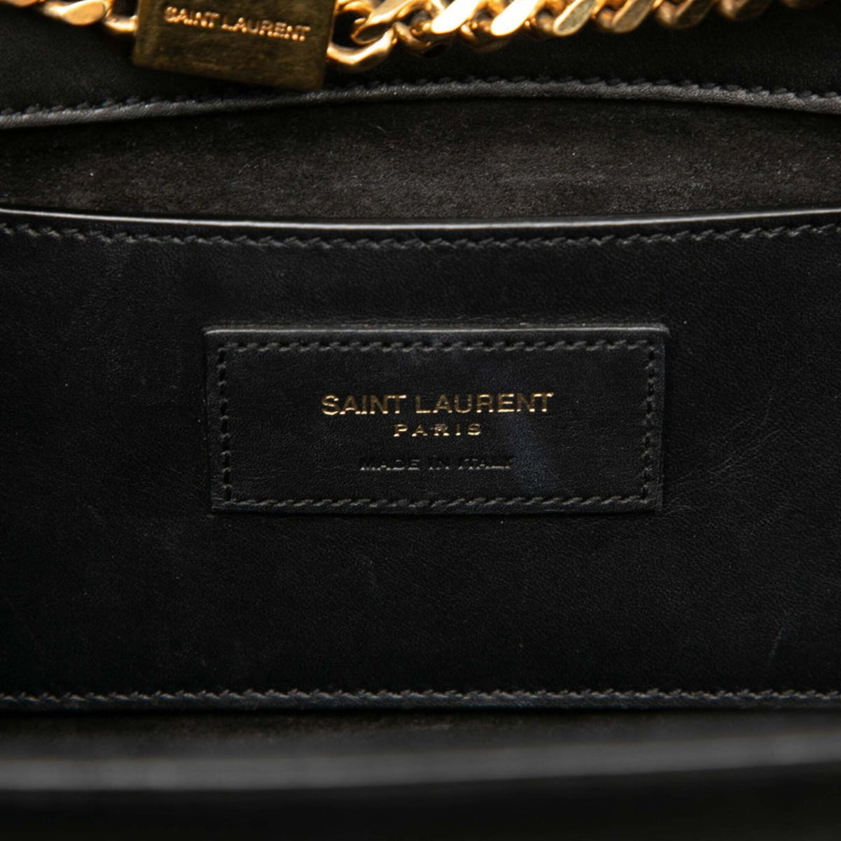 Saint Laurent Black Leather Shoulder Bag (Pre-Owned)
