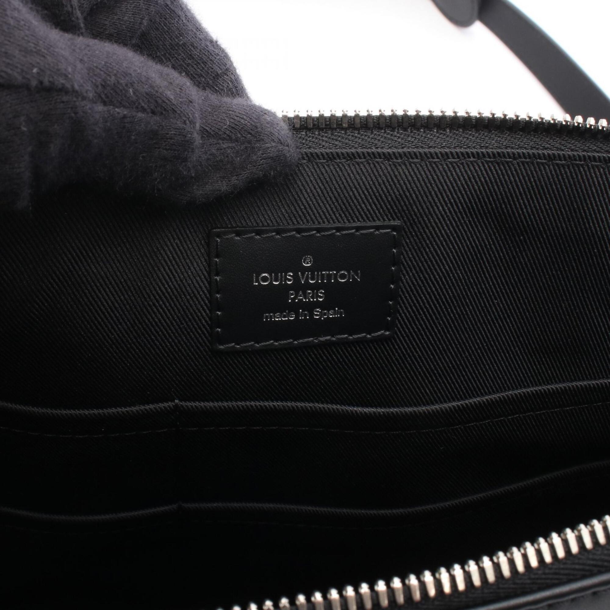 Louis Vuitton Black Damier Graphite Coated Canvas Leather Briefcase Handbag (Pre-Owned)