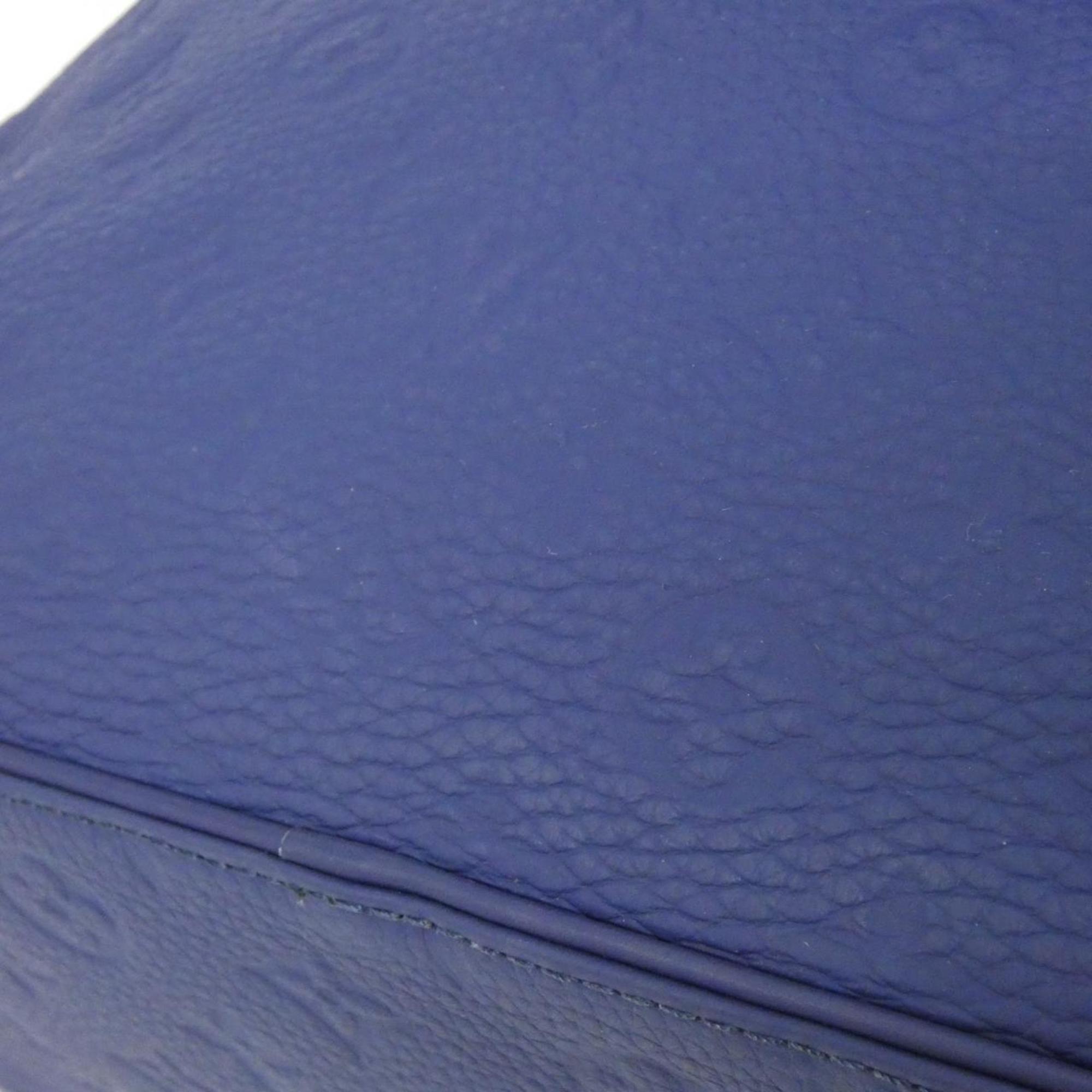 Louis Vuitton Black Blue Leather Backpack (Pre-Owned)