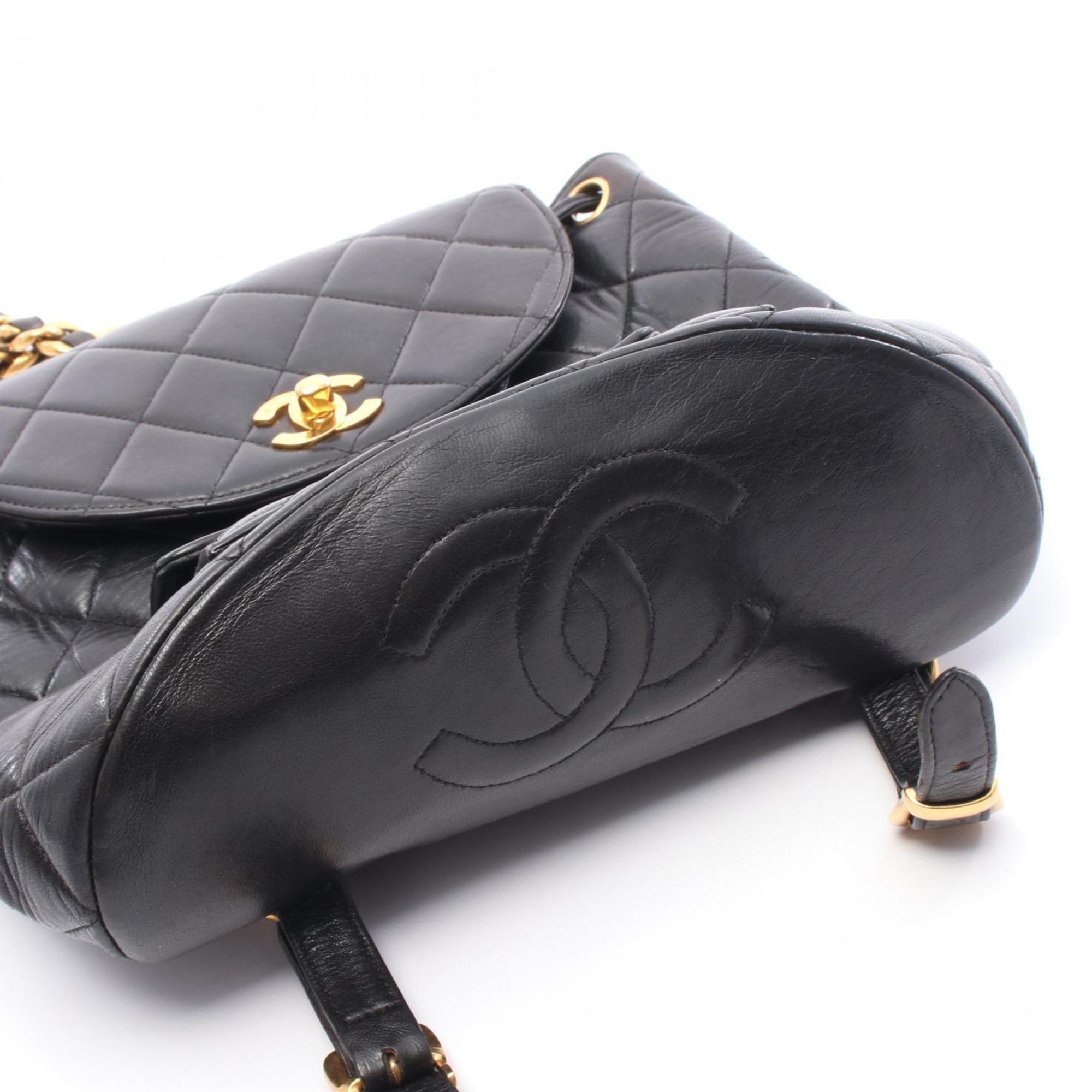 Chanel Black Leather Backpack (Pre-Owned)