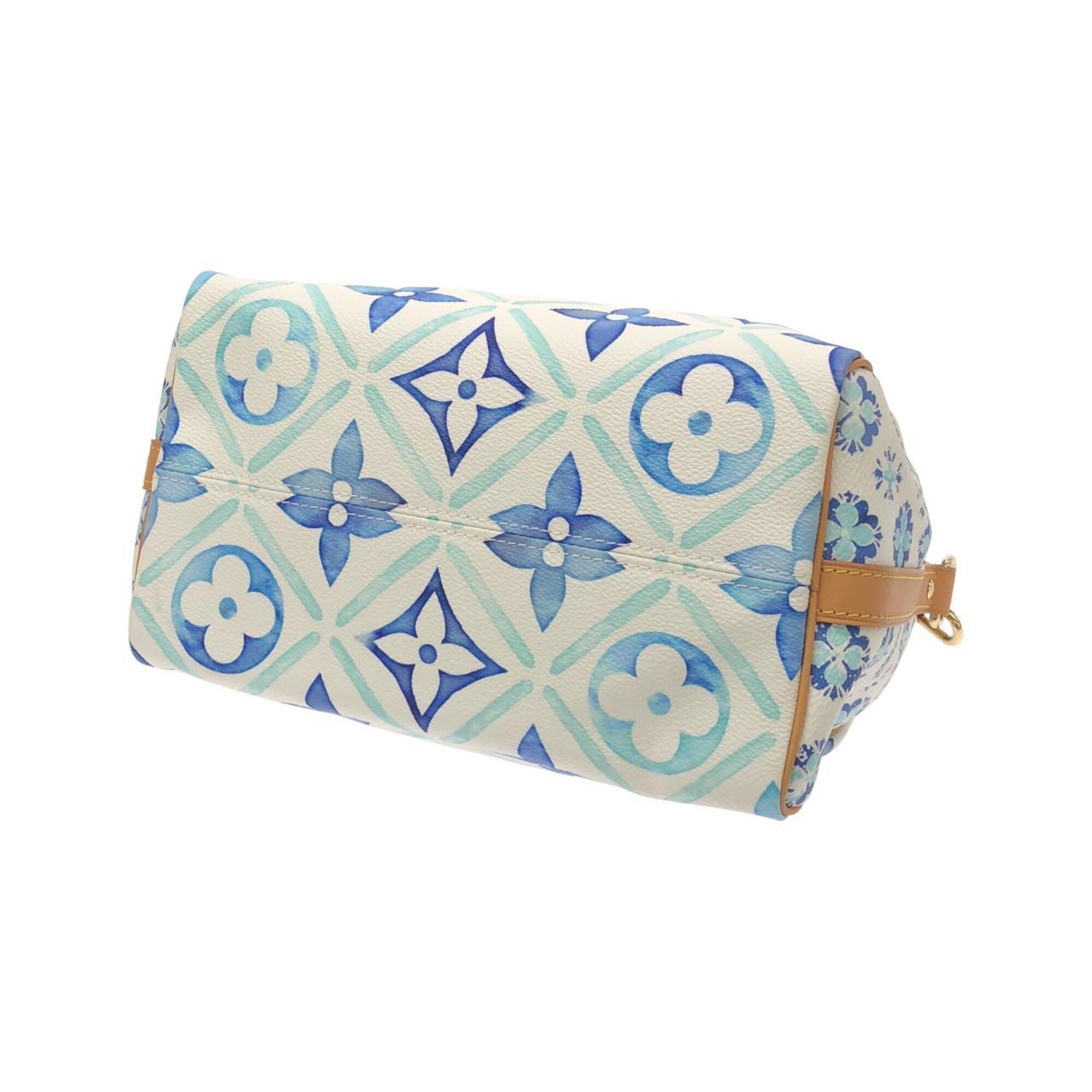 Louis Vuitton Blue Lagon Coated Canvas Boston Bag (Pre-Owned)