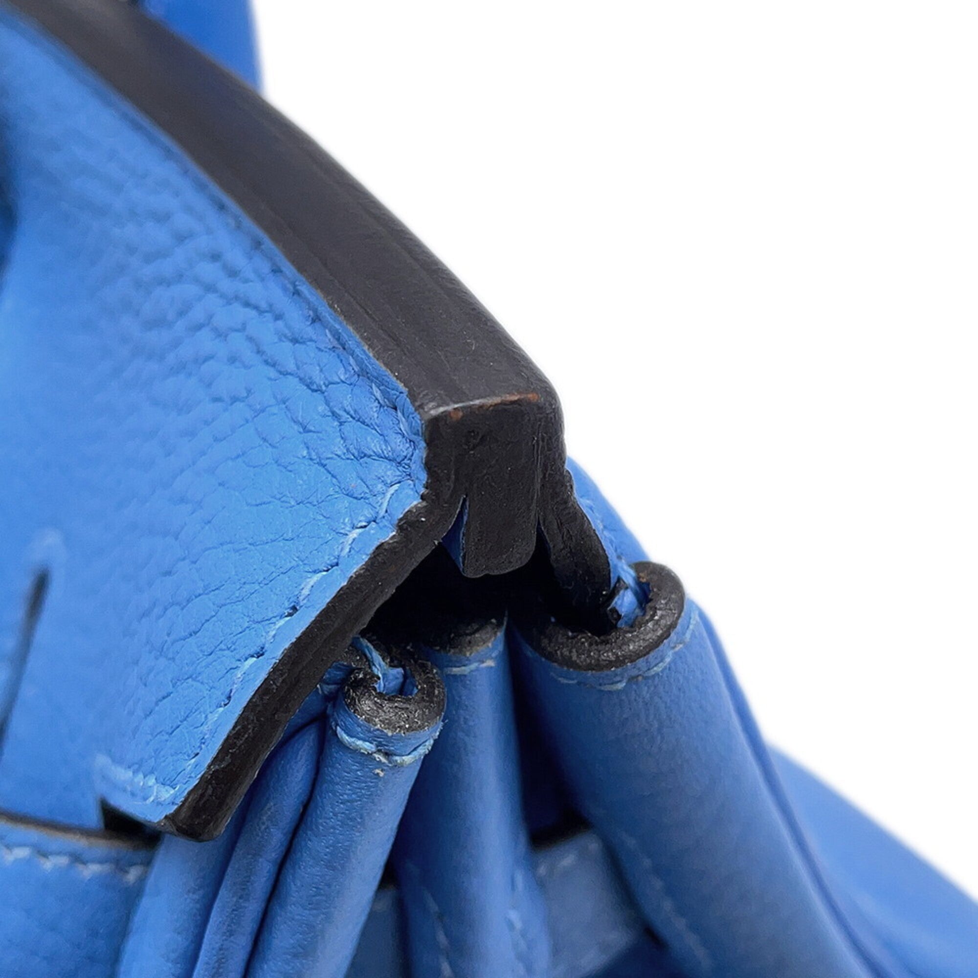 Hermes Birkin Blue Paradise Taurillon Clemence Leather Handbag (Pre-Owned)