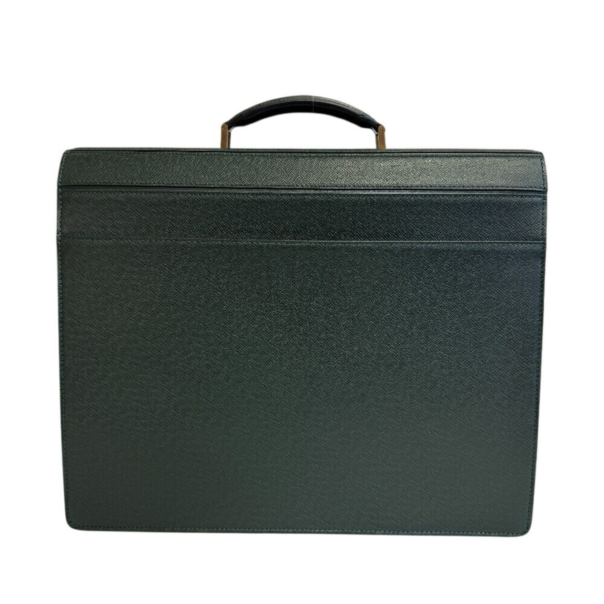 Louis Vuitton Taiga Green Taiga Leather Briefcase (Pre-Owned)