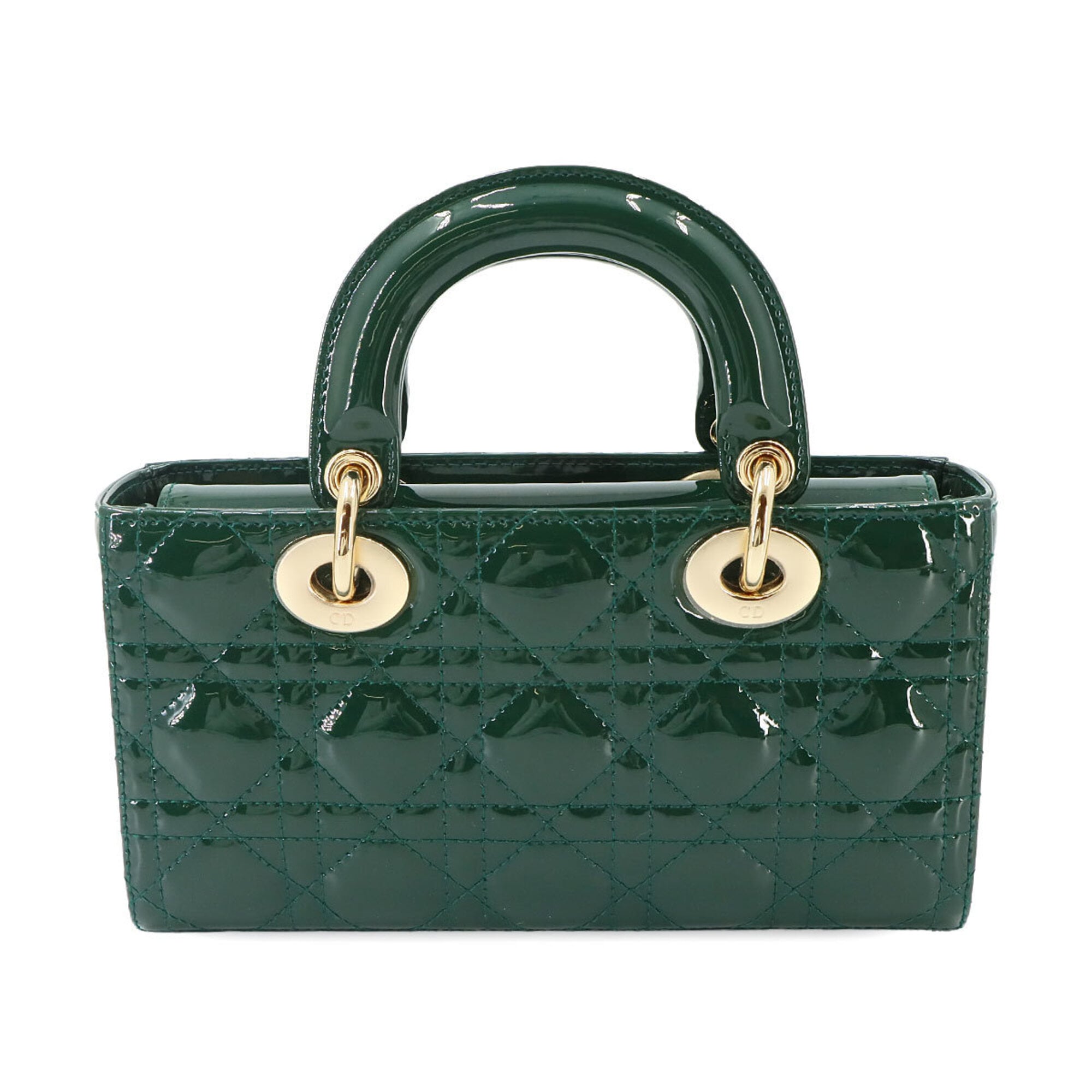 Christian Dior Green Green Patent Leather Handbag (Pre-Owned)