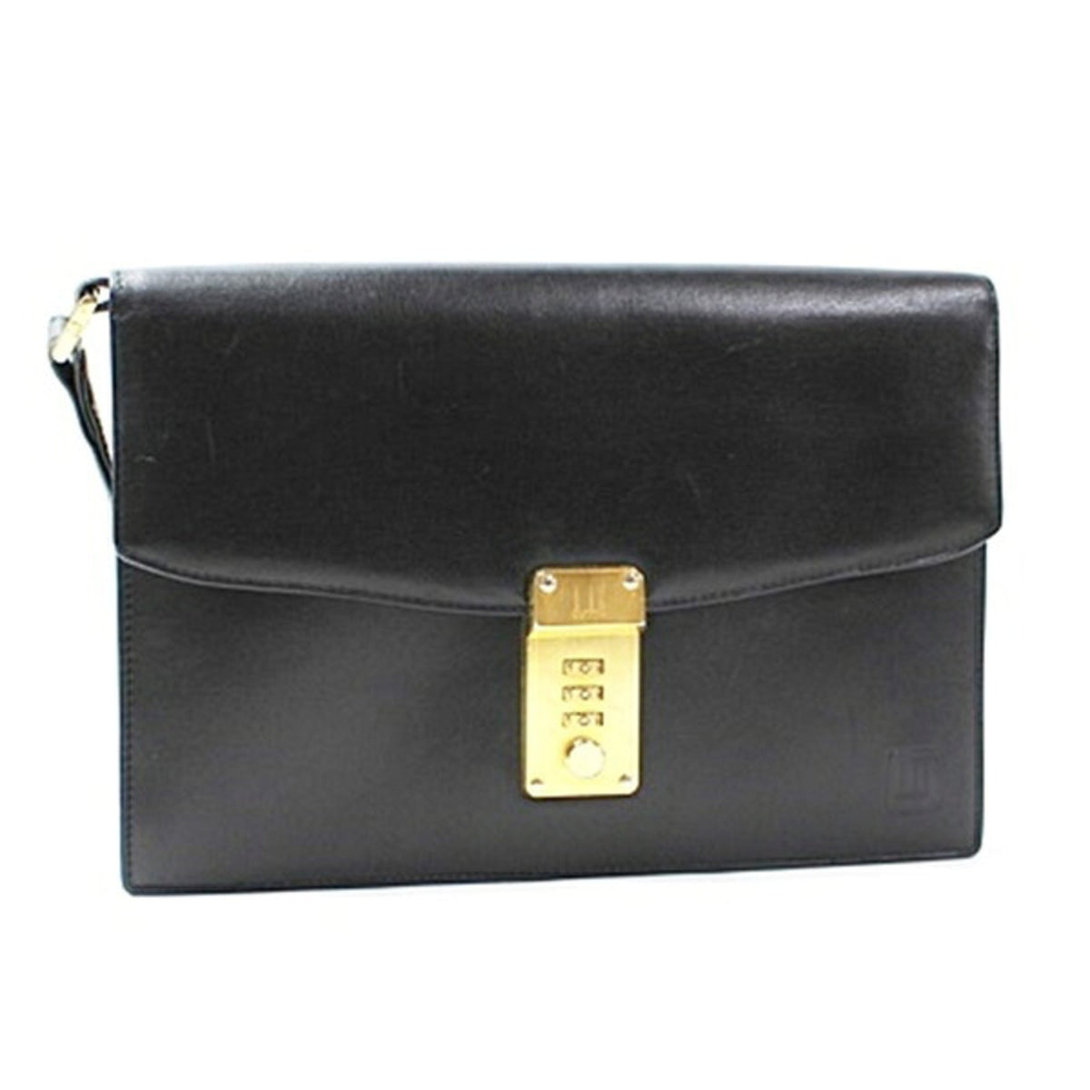 Dunhill Black Leather Clutch Bag (Pre-Owned)