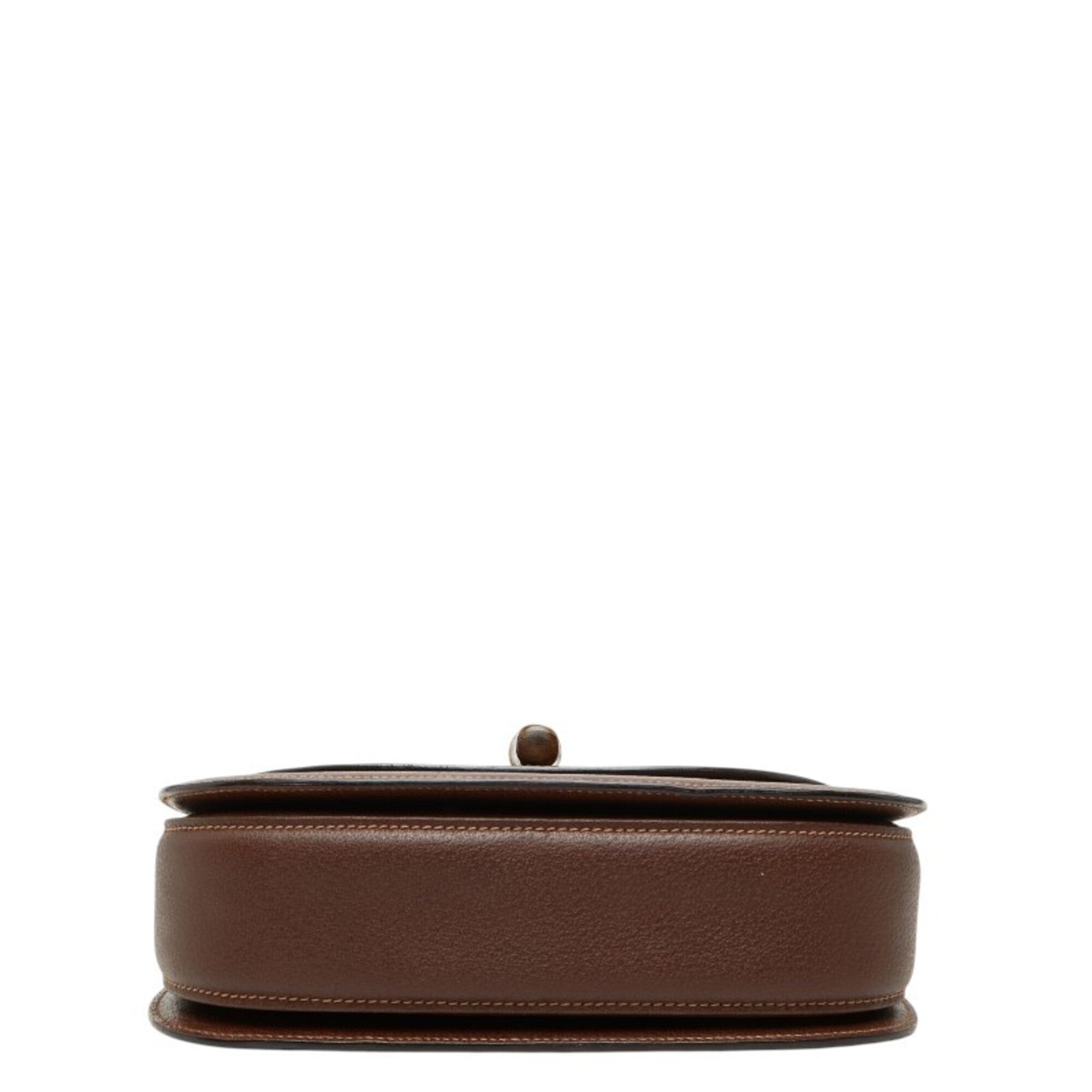 Gucci Bamboo Brown Leather Handbag (Pre-Owned)