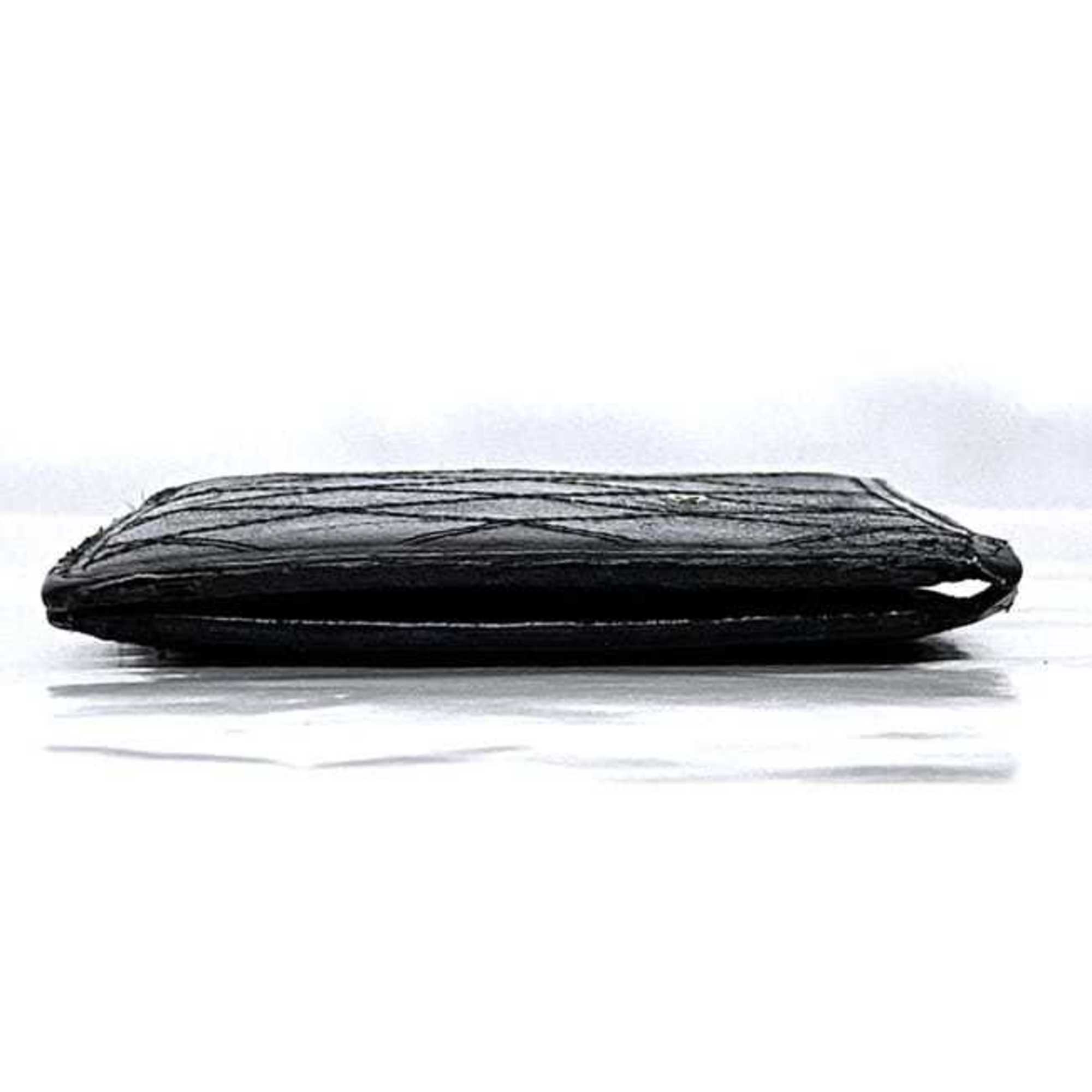 Chanel Black Leather Wallet (Bi-Fold) (Pre-Owned)