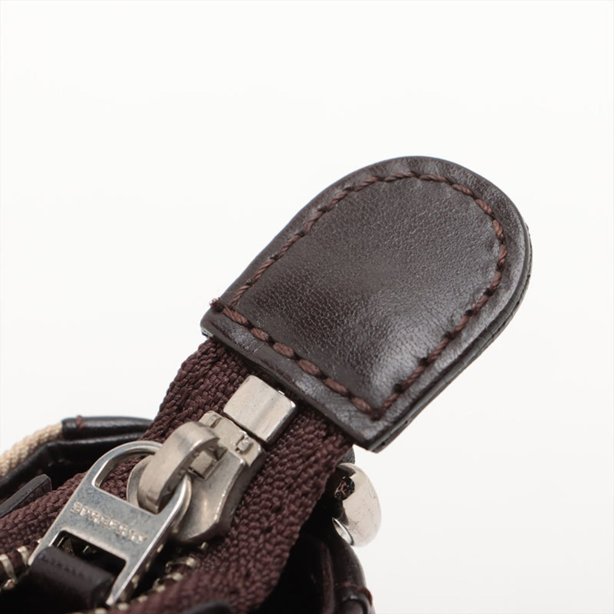 Burberry Brown Canvas Shoulder Bag (Pre-Owned)