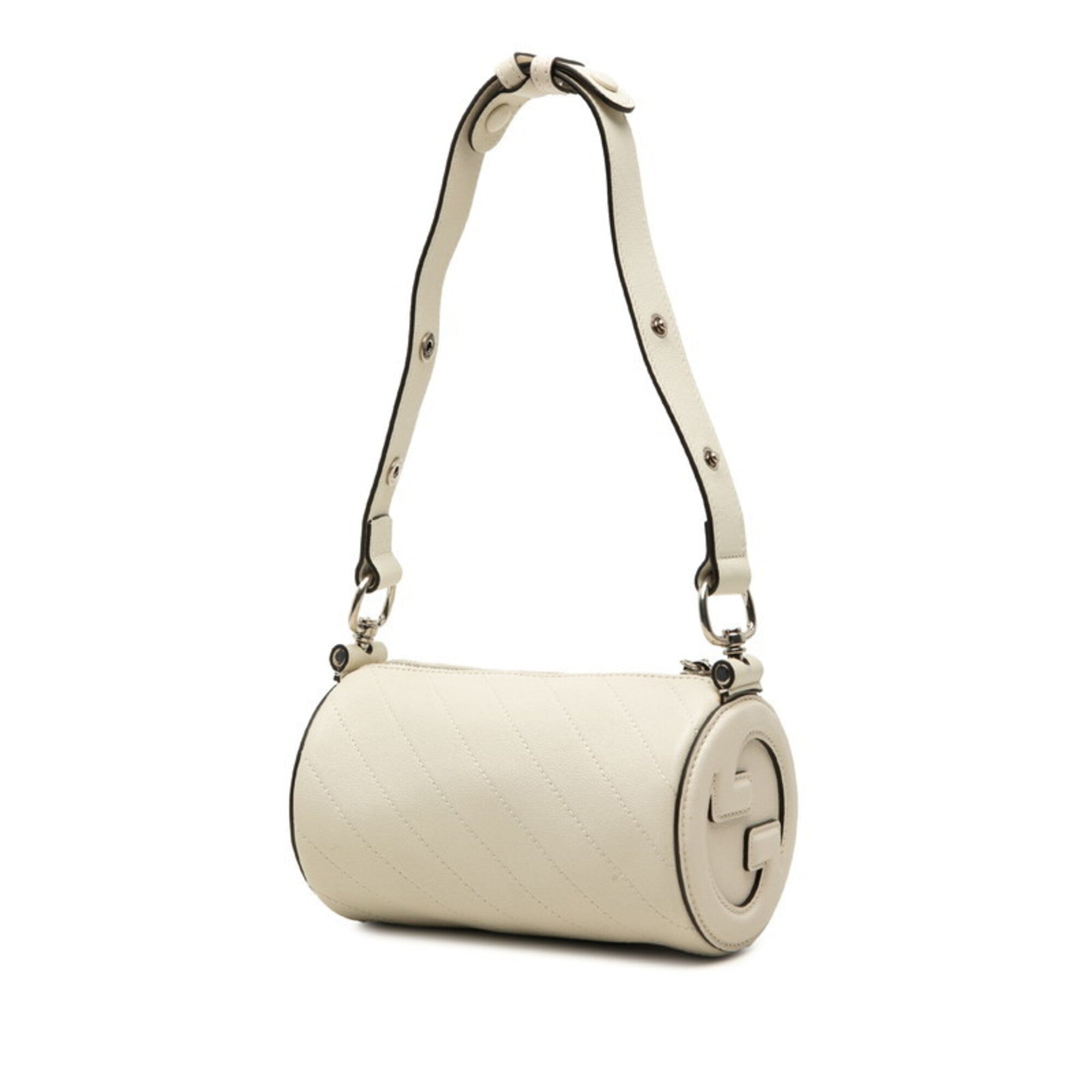 Gucci White Leather Handbag Shoulder Bag (Pre-Owned)
