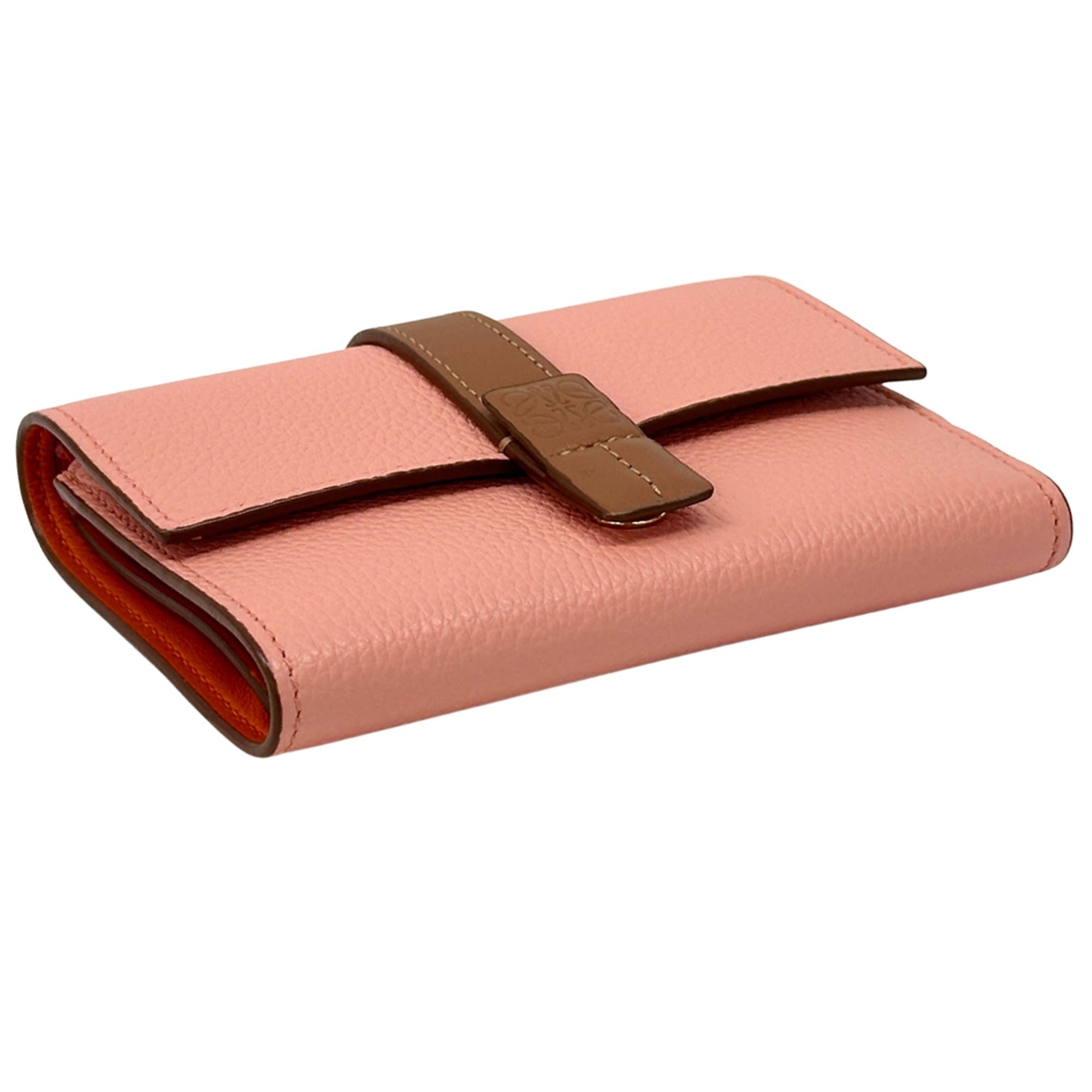 Loewe Brown Orange Pink Wallet (Tri-Fold) (Pre-Owned)