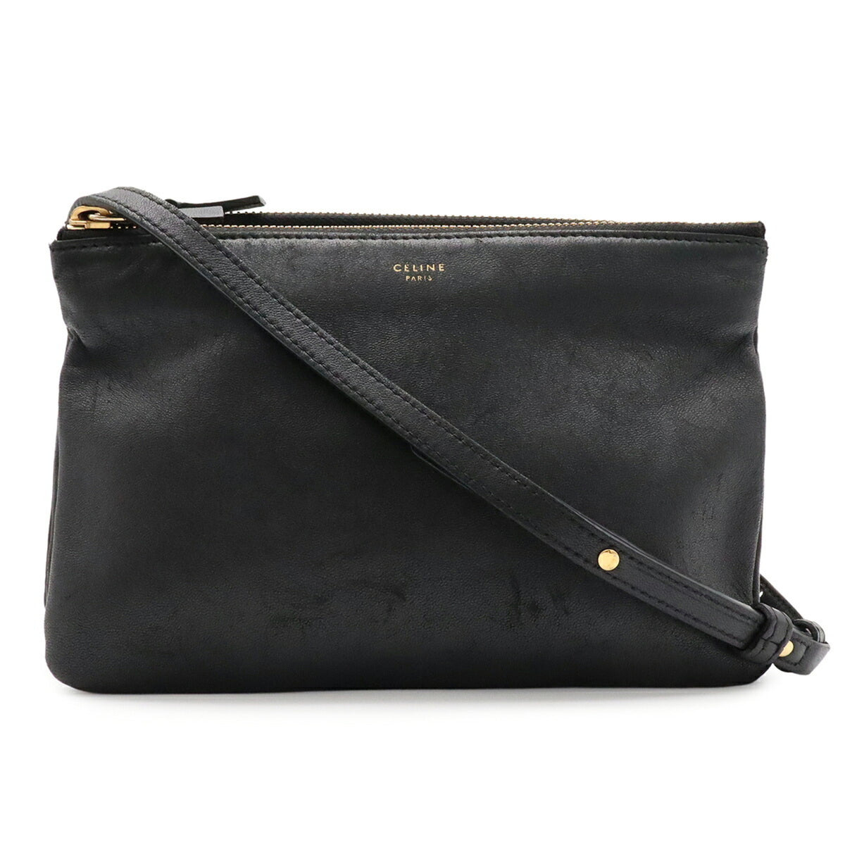 Celine Black Leather Pochette Pouch Shoulder Bag (Pre-Owned)