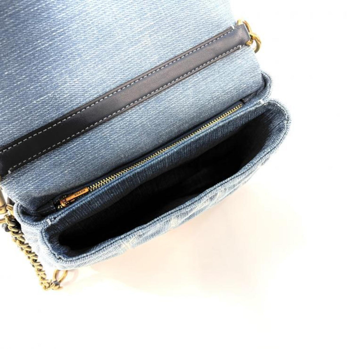Coach Blue Denim Shoulder Bag (Pre-Owned)