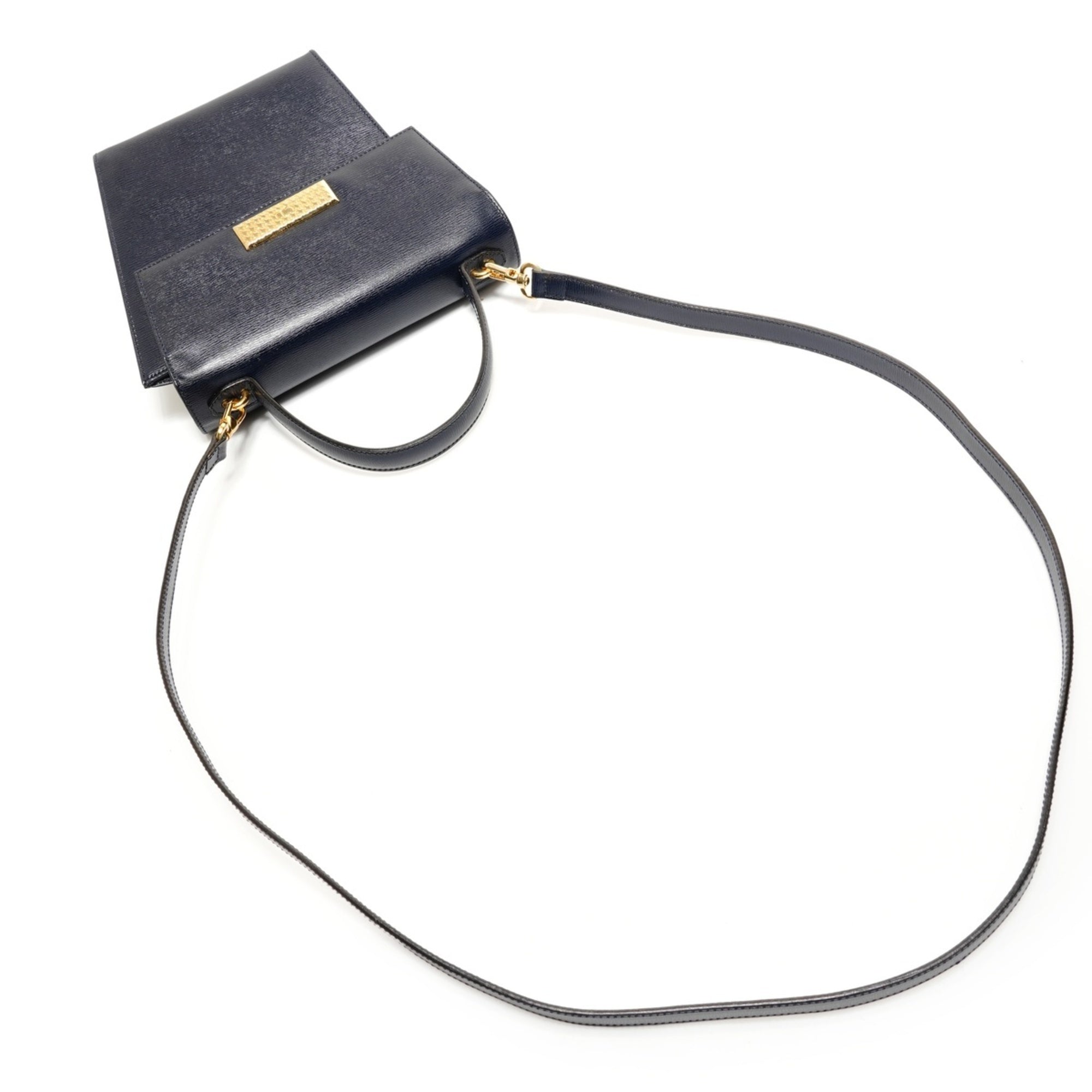 Christian Dior Navy Leather Handbag (Pre-Owned)