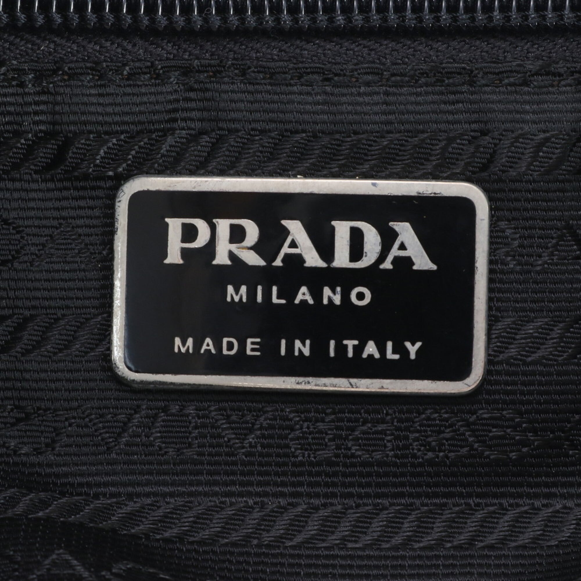 Prada Black Leather Nylon Shoulder Bag (Pre-Owned)