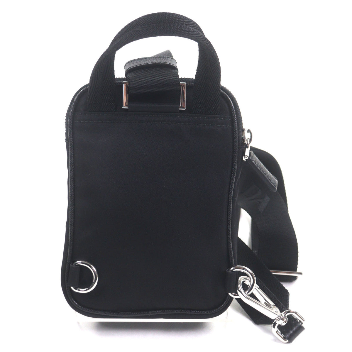 Prada Black Saffiano Nylon Sling Bag (Pre-Owned)