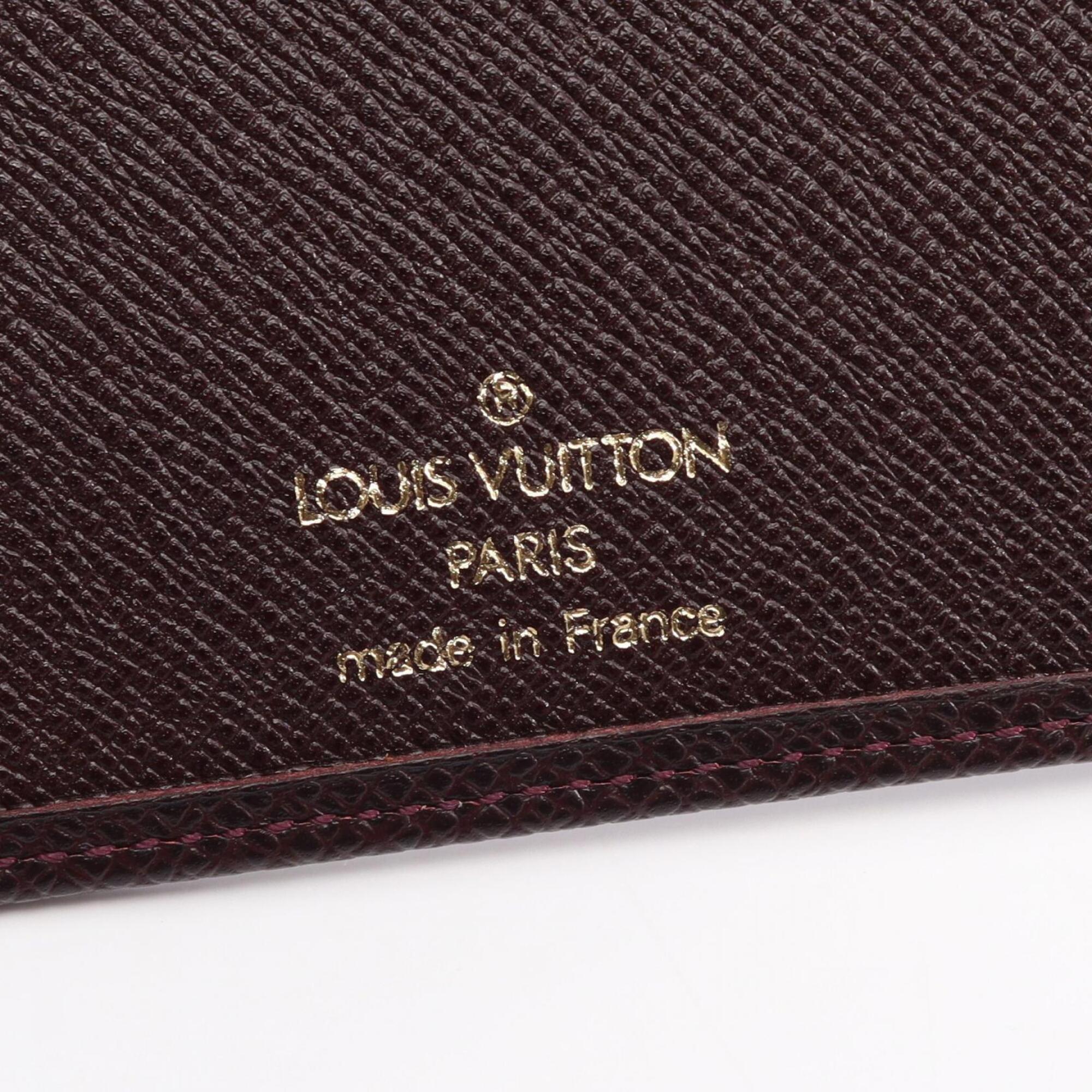 Louis Vuitton Bordeaux Leather Long Wallet (Bi-Fold) (Pre-Owned)