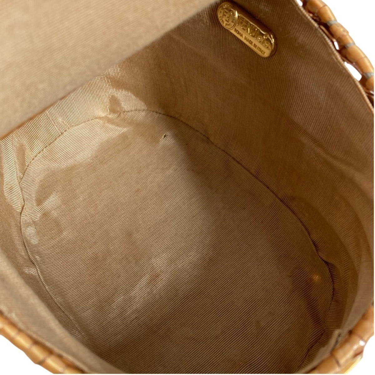 Fendi Beige Hemp Leather Handbag (Pre-Owned)