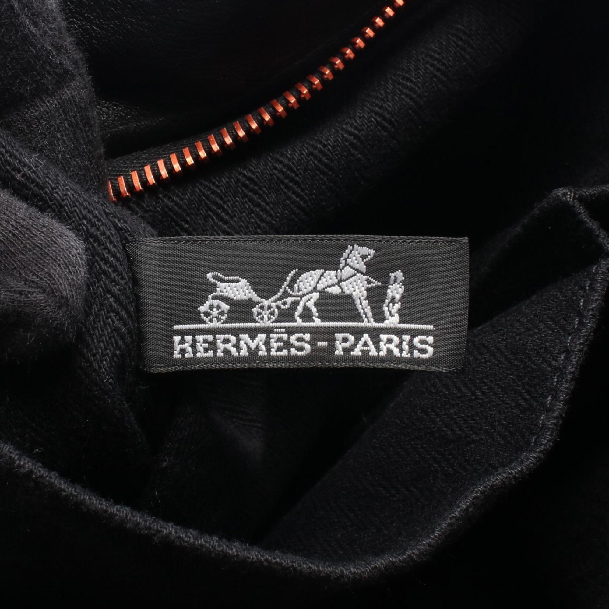 Hermes Black Veau Derma Handbag (Pre-Owned)