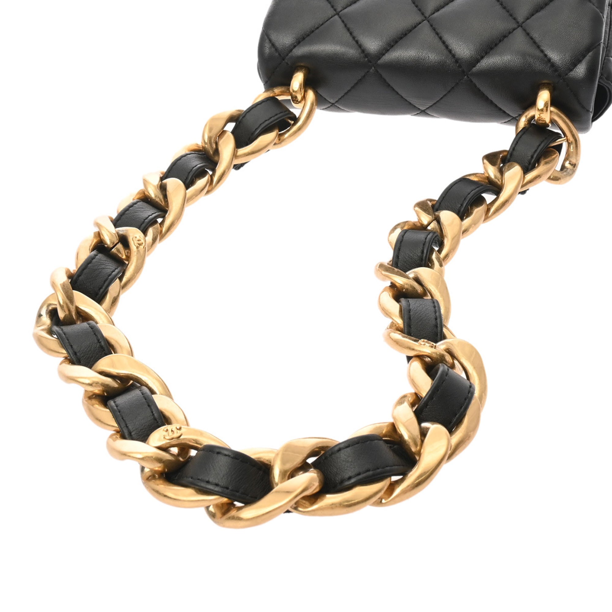 Chanel Black Leather Shoulder Bag (Pre-Owned)