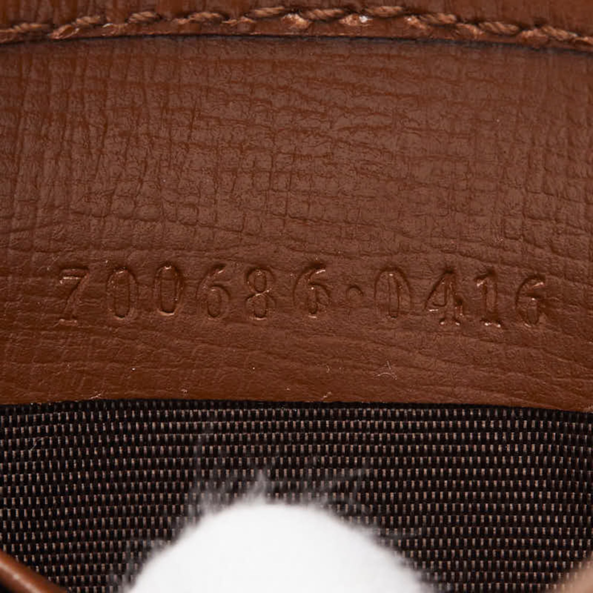 Gucci Gg Supreme Beige Brown Pvc Leather Money Clip (Pre-Owned)