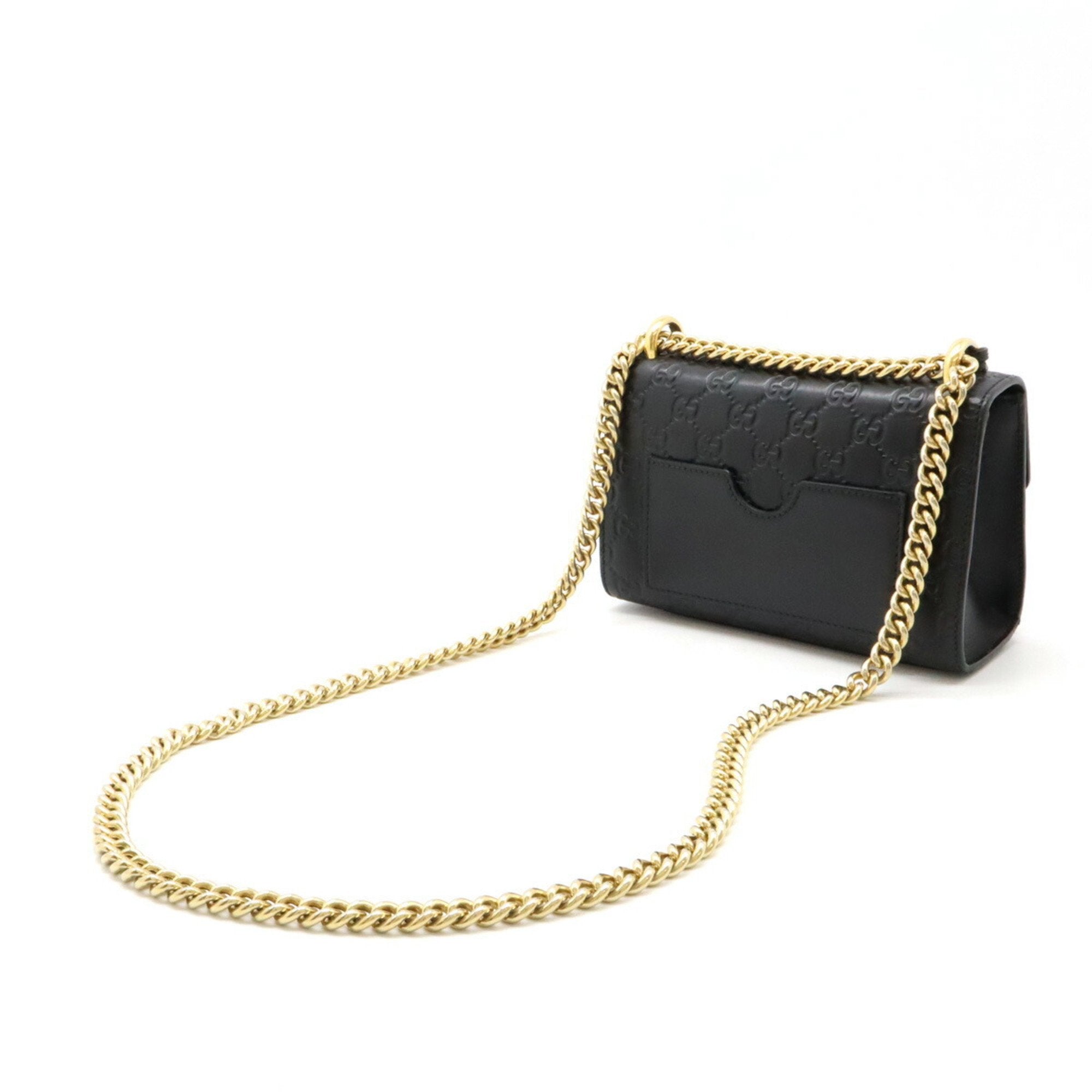 Gucci Guccissima Black Gg Leather Shoulder Bag (Pre-Owned)