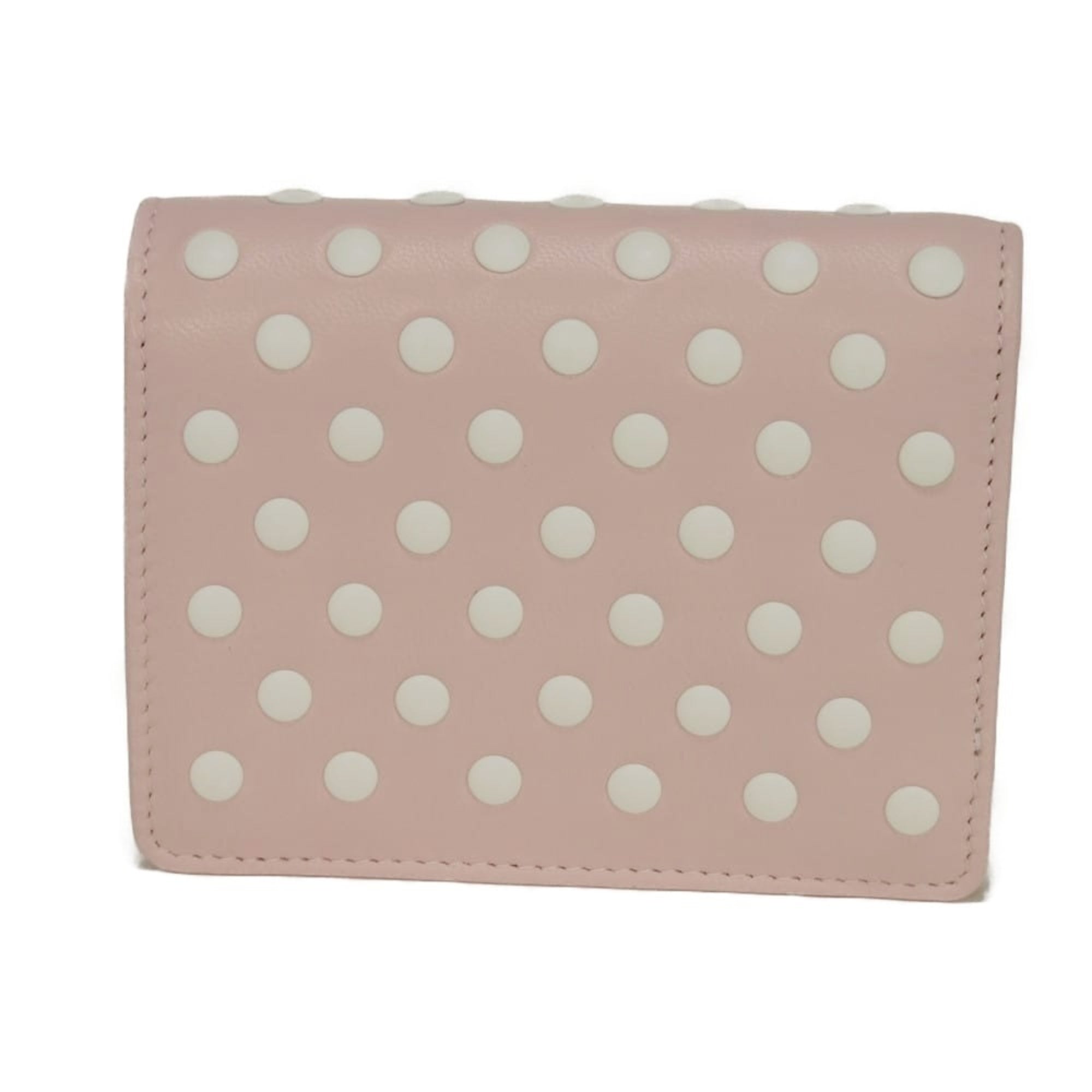 Miu Miu Pink White Leather Wallet (Bi-Fold) (Pre-Owned)