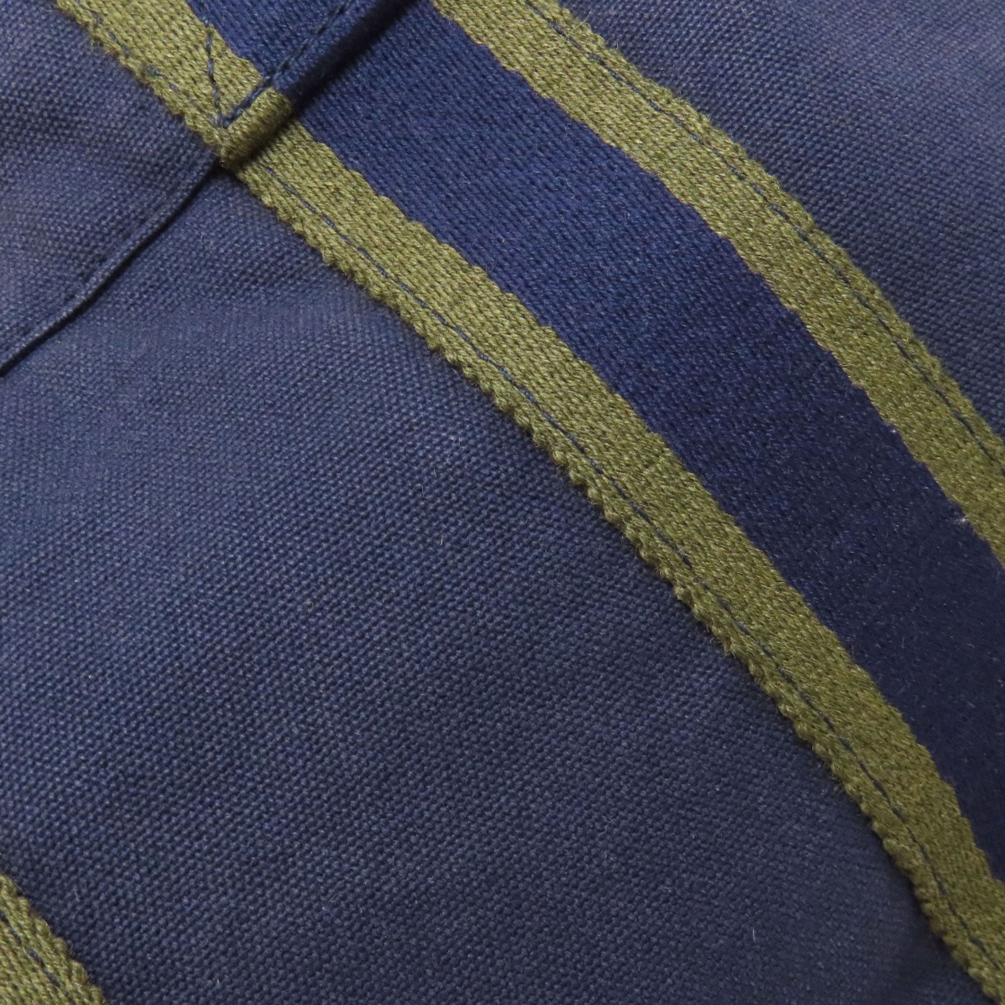 Hermes Navy Canvas Handbag (Pre-Owned)