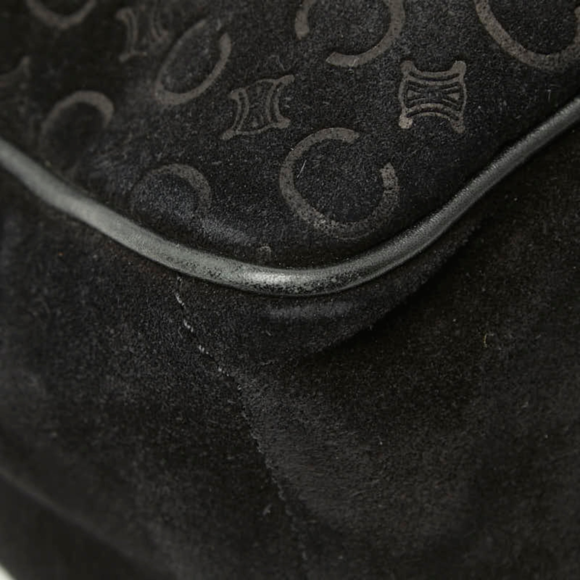 Celine Black Suede Leather Handbag (Pre-Owned)