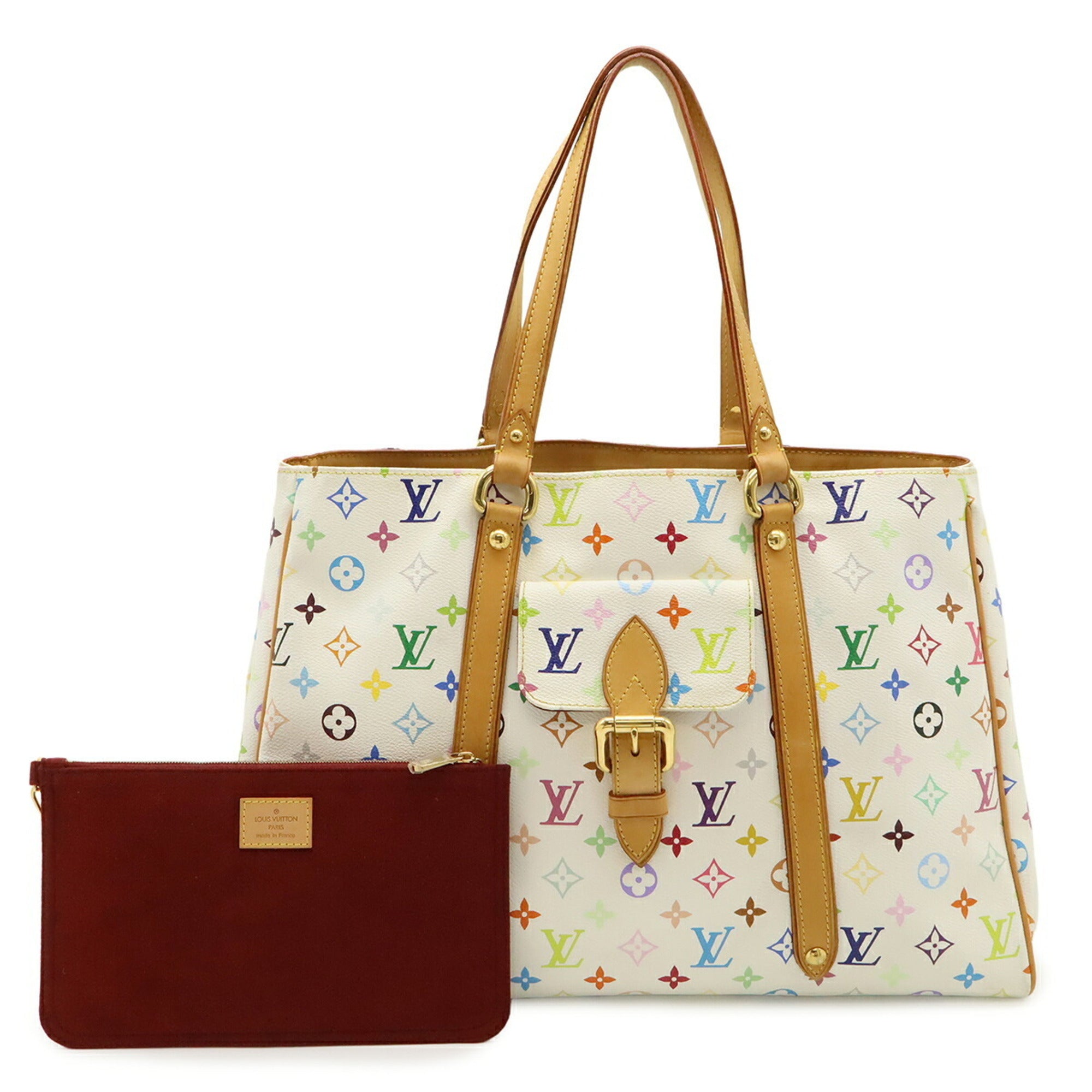 Louis Vuitton Blanc Monogram Multi-Color White Monogram Multicolore Pouch Shoulder Bag Tote Bag (Pre-Owned)