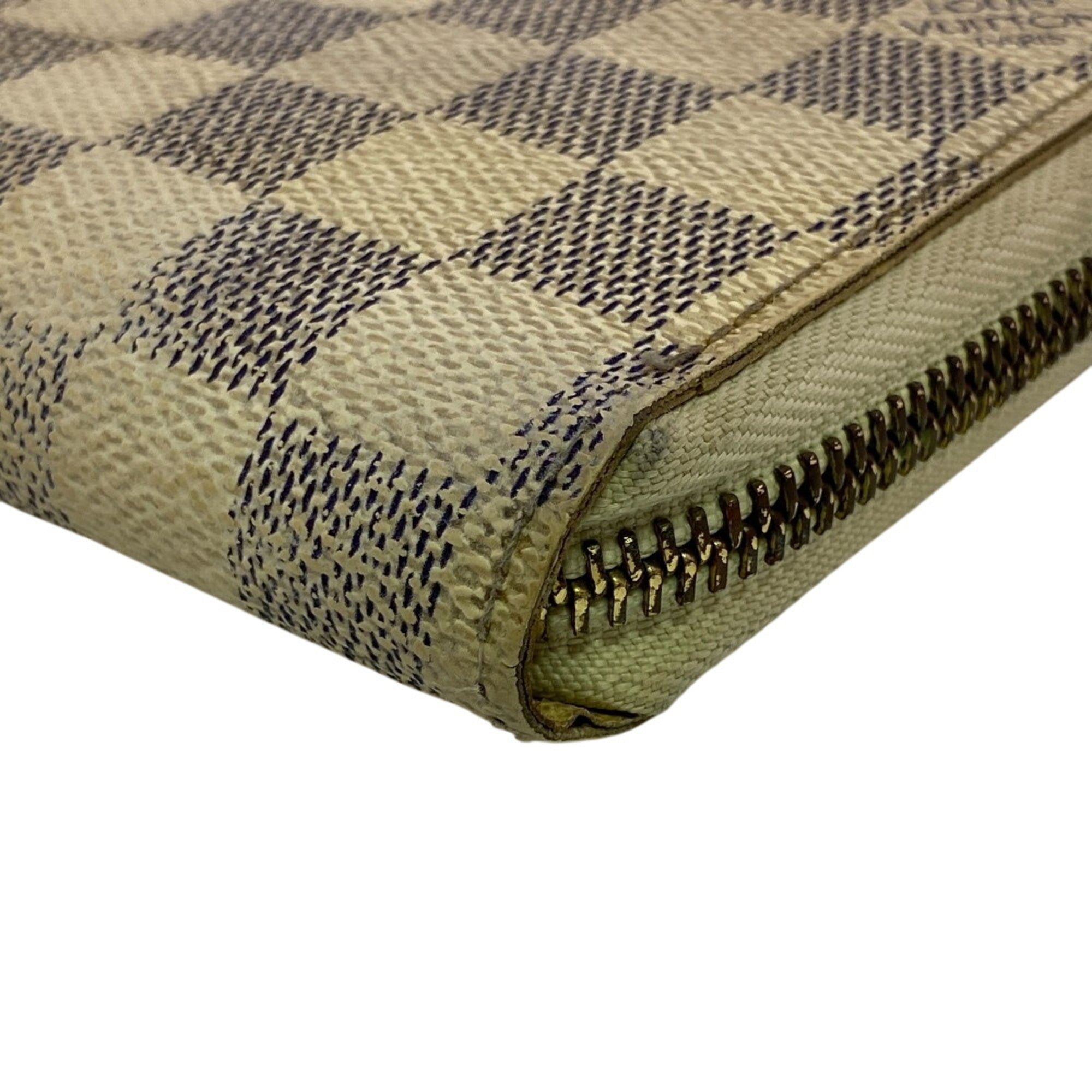 Louis Vuitton Damier Azur Gray White Damier Azur Long Wallet (Bi-Fold) (Pre-Owned)