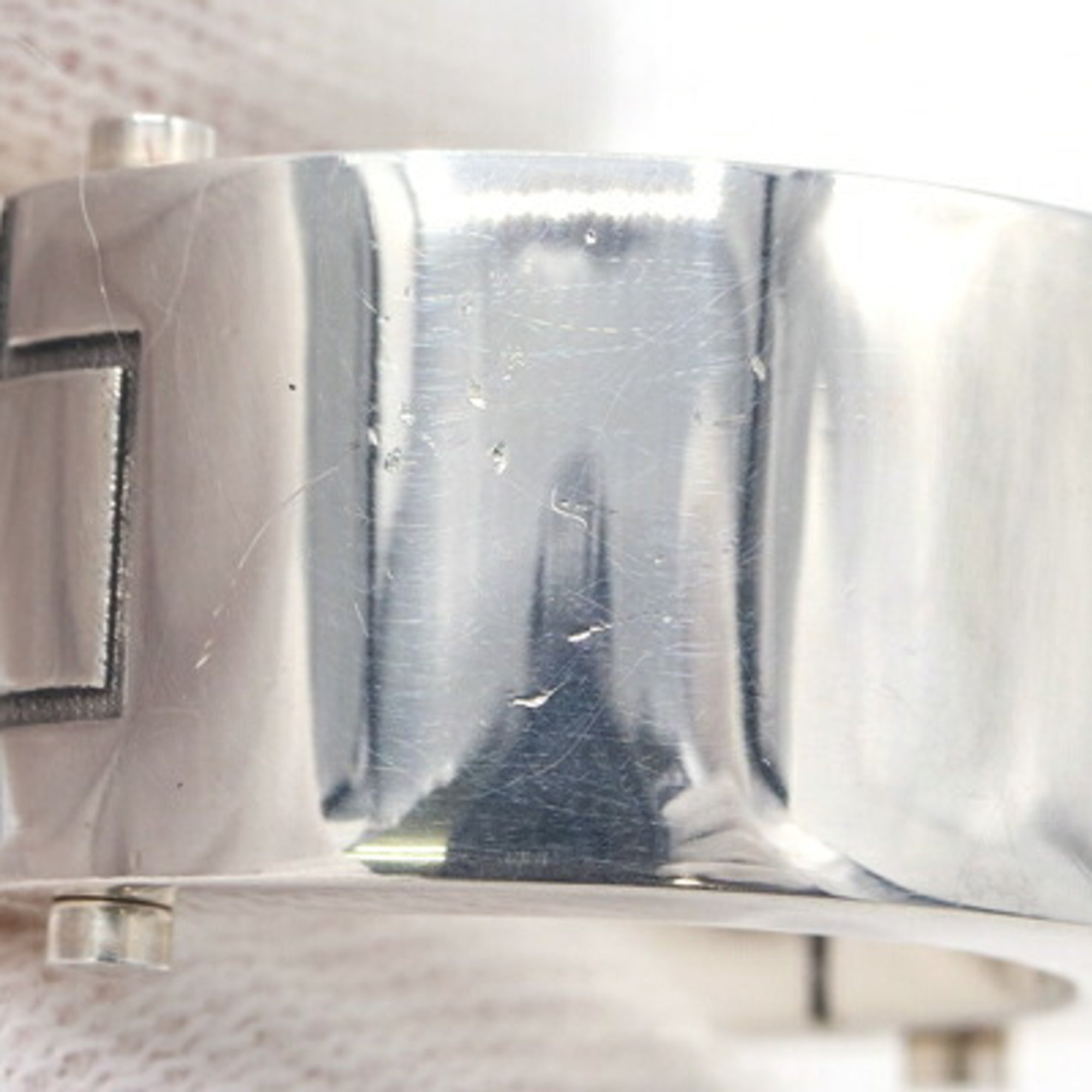 Bottega Veneta Silver Sterling Silver 925 Band Ring (Pre-Owned)