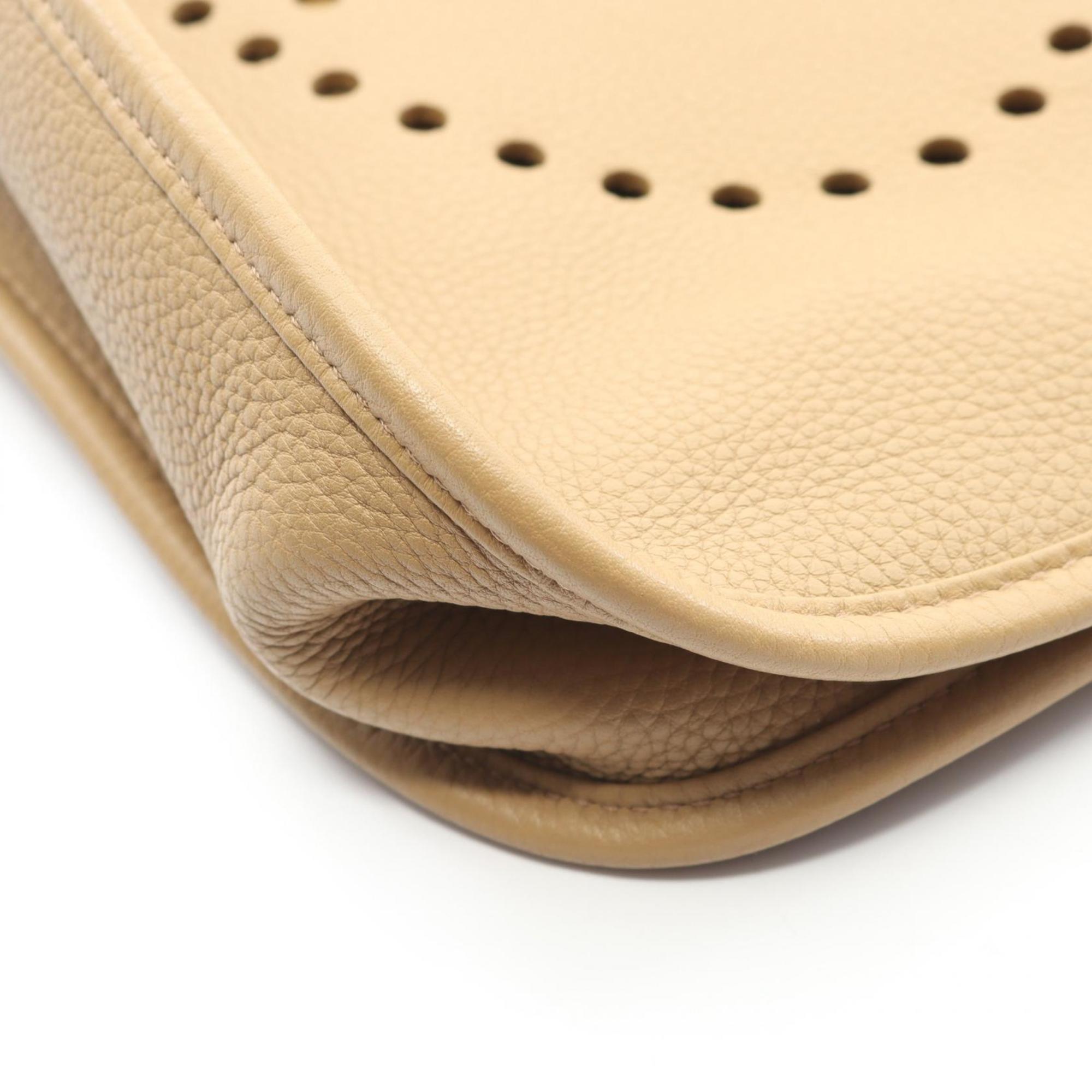 Hermes Beige Taurillon Clemence Leather Shoulder Bag (Pre-Owned)