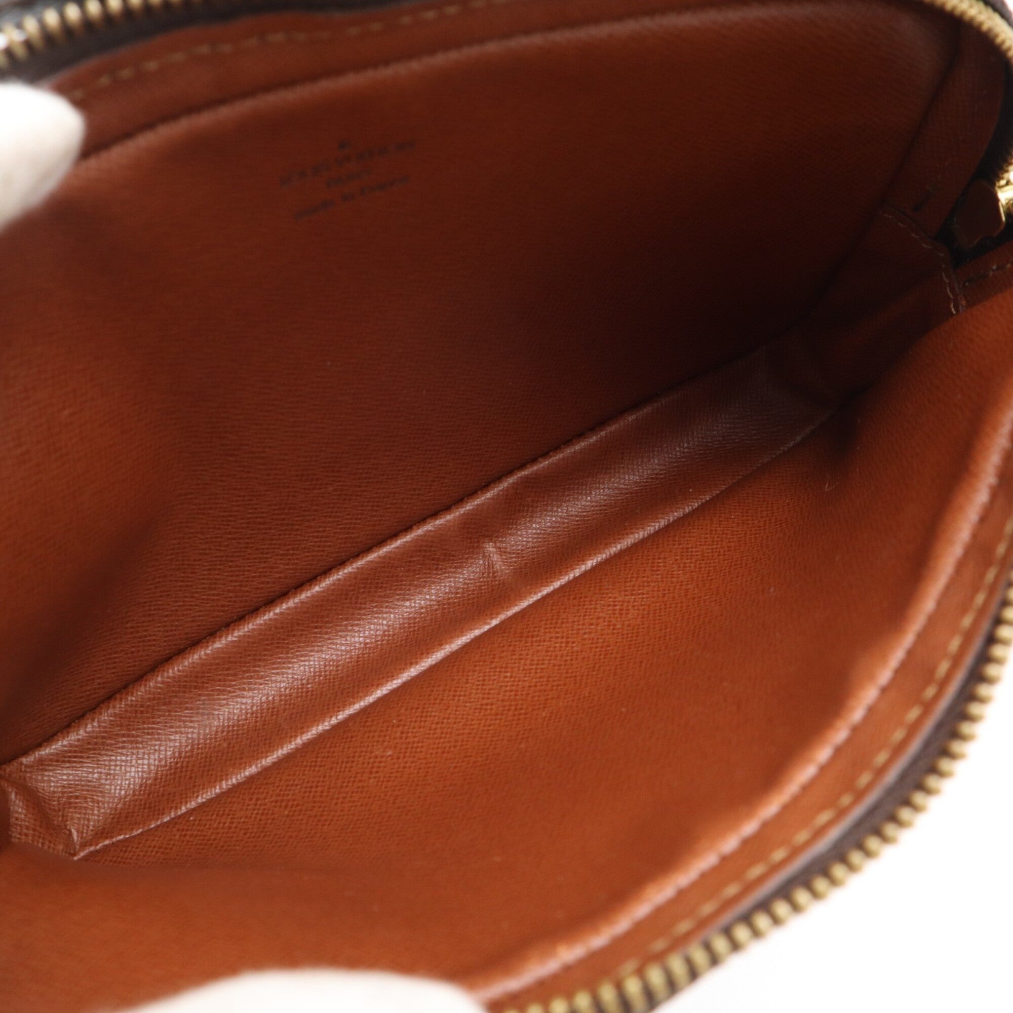 Louis Vuitton Monogram Beige Brown Coated Canvas Leather Pochette Shoulder Bag (Pre-Owned)