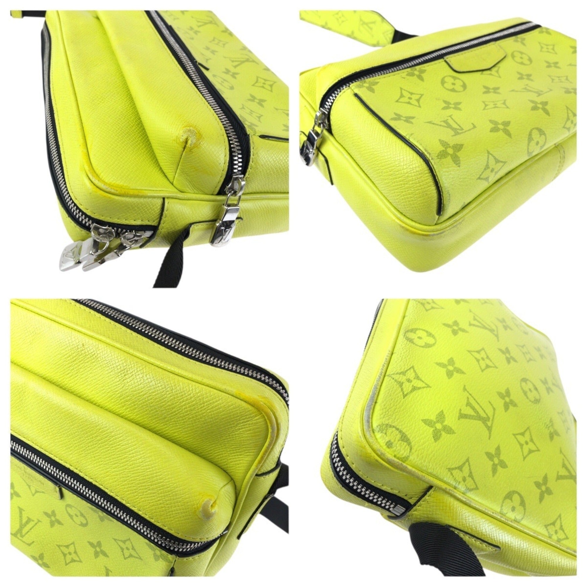 Louis Vuitton Black Yellow Pvc Messenger Bag Shoulder Bag (Pre-Owned)