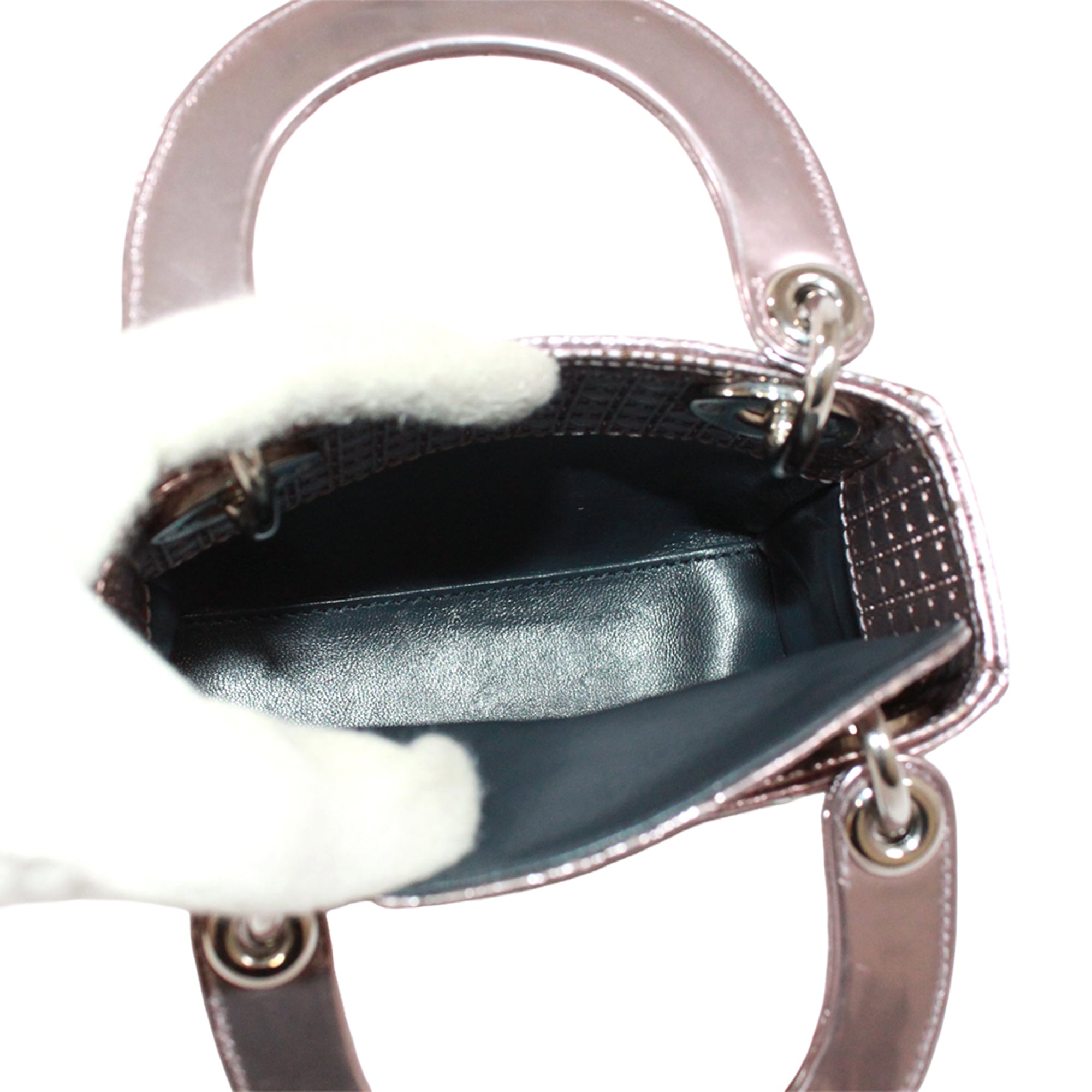 Christian Dior Metallic Pink Patent Leather Shoulder Bag (Pre-Owned)