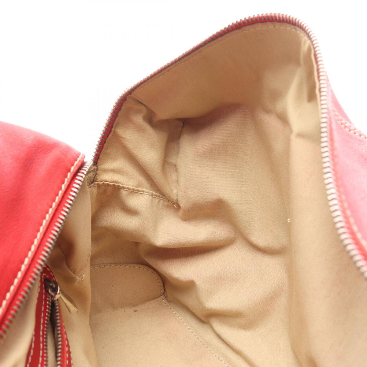 Tod's Red Color Leather Handbag Tote Bag (Pre-Owned)