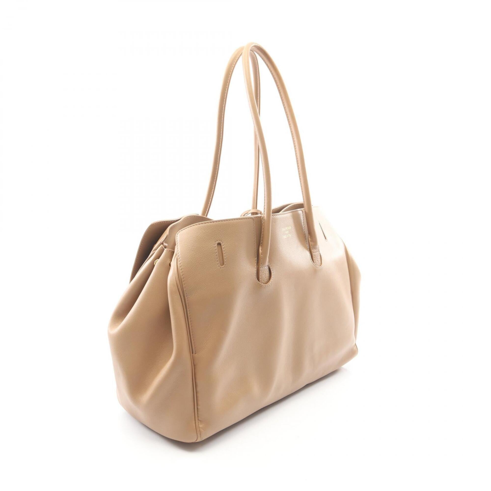 Balenciaga Beige Leather Handbag Tote Bag (Pre-Owned)