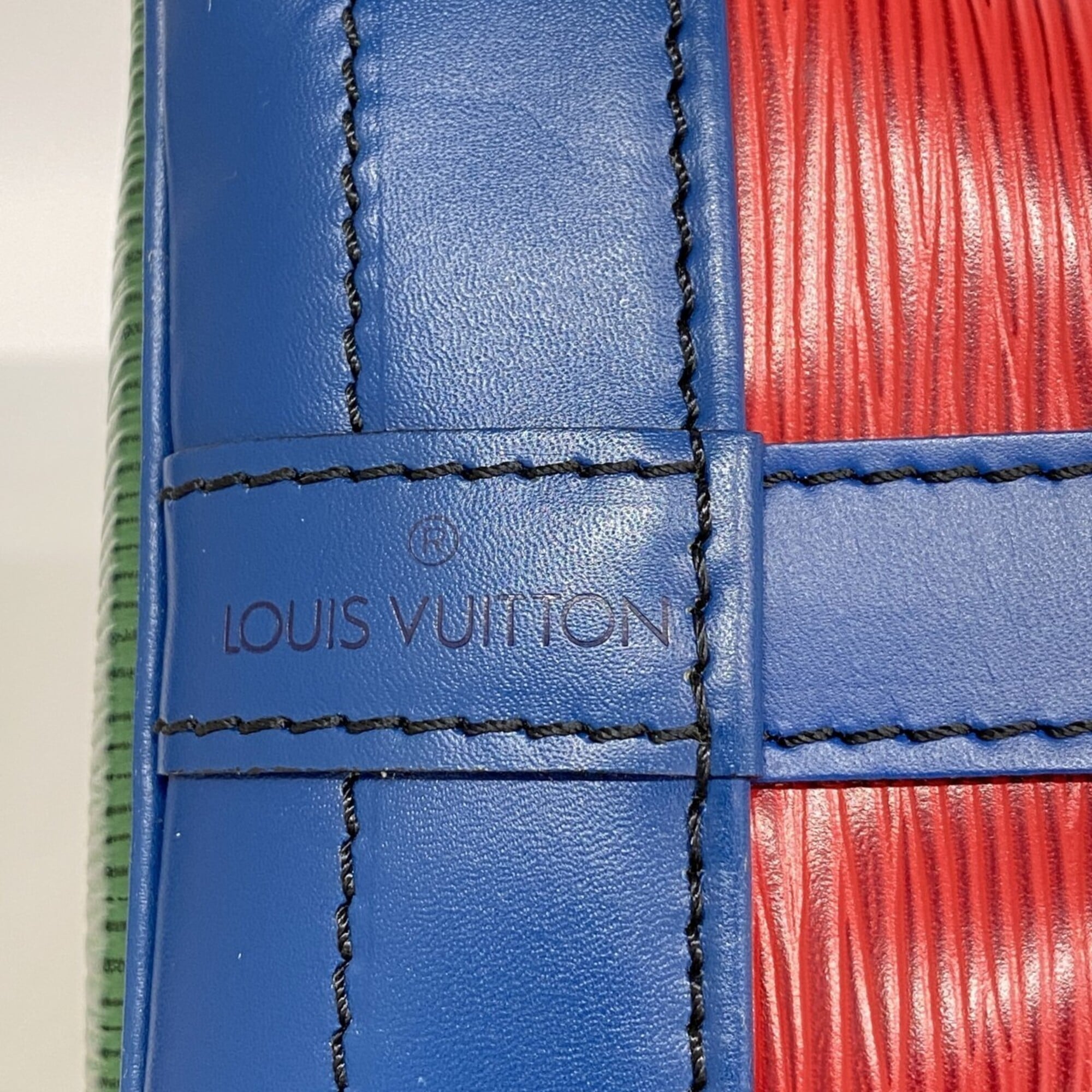 Louis Vuitton Borneo Green Castilian Red Toledo Blue Shoulder Bag (Pre-Owned)