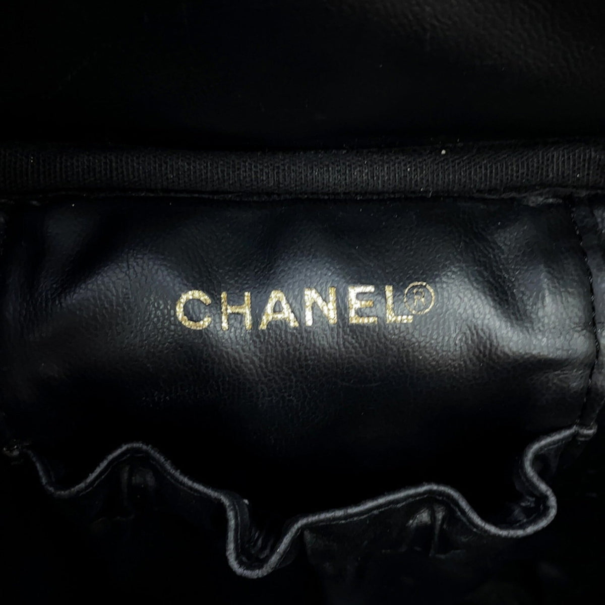 Chanel Black Grained Calfskin Handbag Vanity Bag (Pre-Owned)