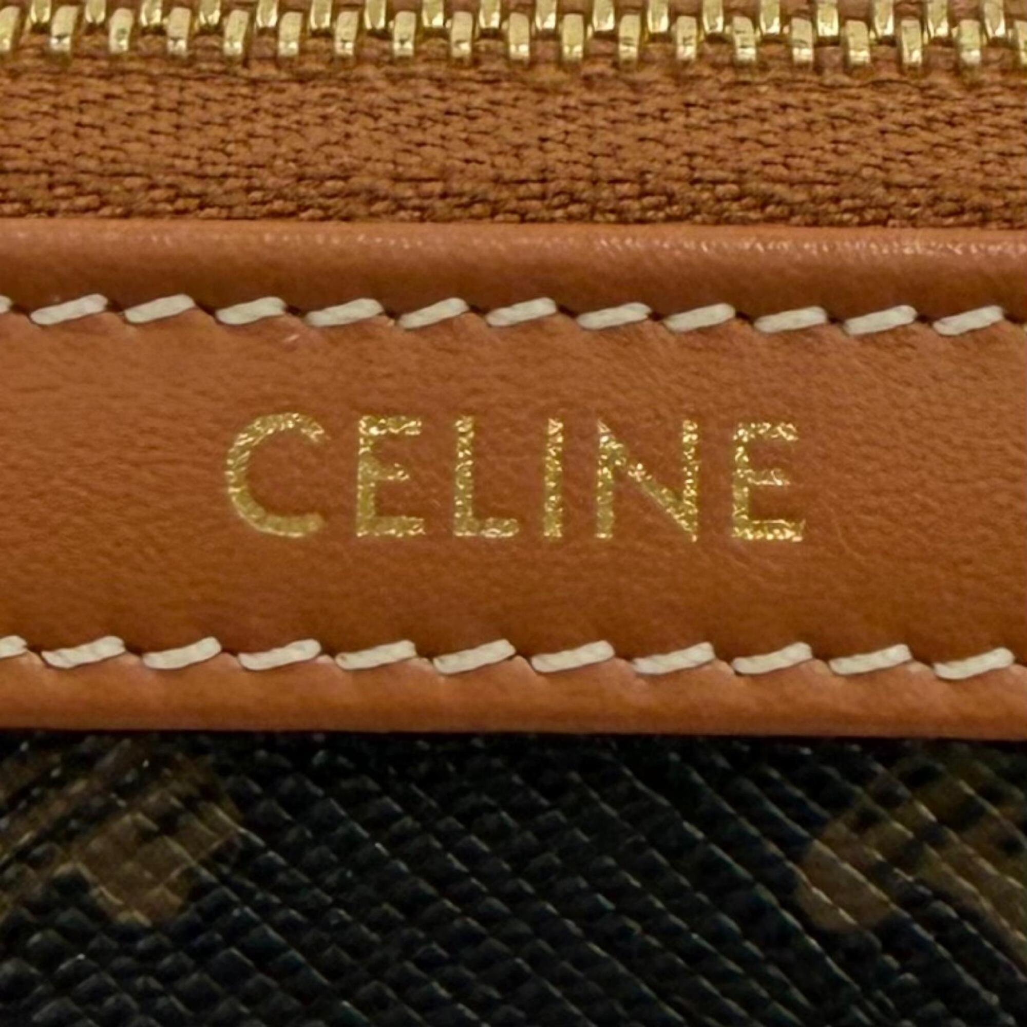 Celine Brown Leather Pouch (Pre-Owned)