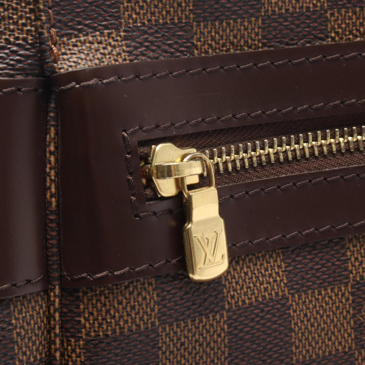 Louis Vuitton Brown Damier Canvas Coated Canvas Leather Handbag Shoulder Bag (Pre-Owned)