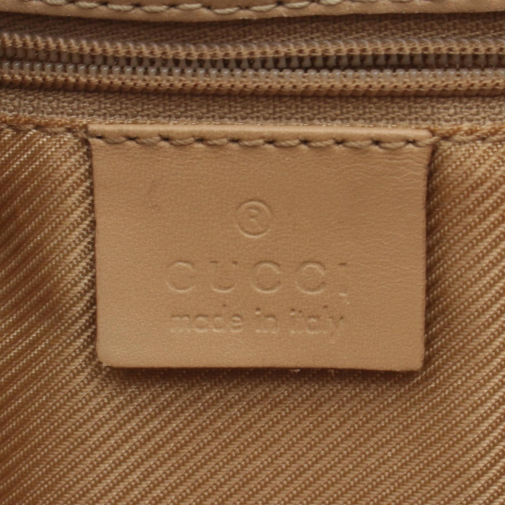 Gucci Beige Suede Leather Shoulder Bag (Pre-Owned)