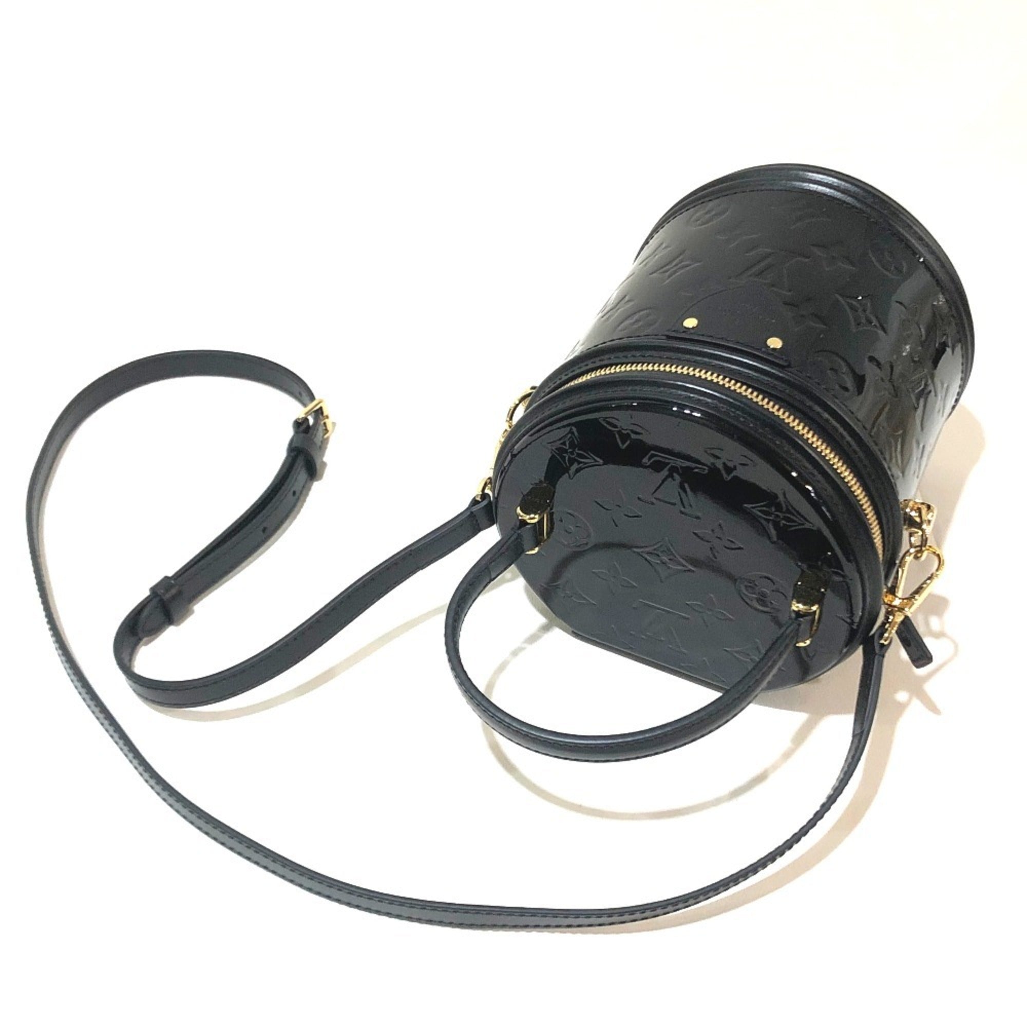 Louis Vuitton Black Noir Monogram Vernis Handbag Vanity Bag (Pre-Owned)