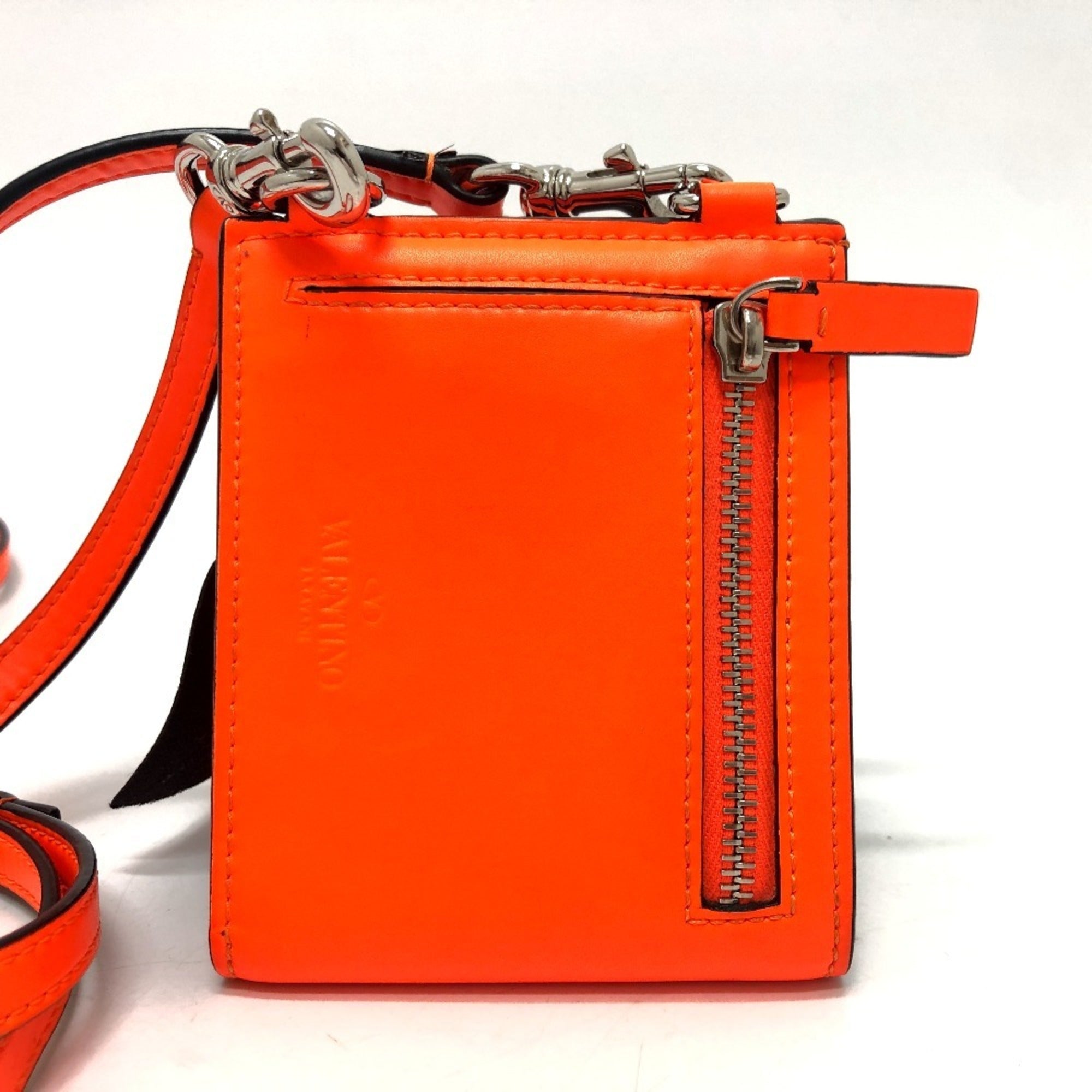 Valentino Orange Leather Wallet (Bi-Fold) (Pre-Owned)