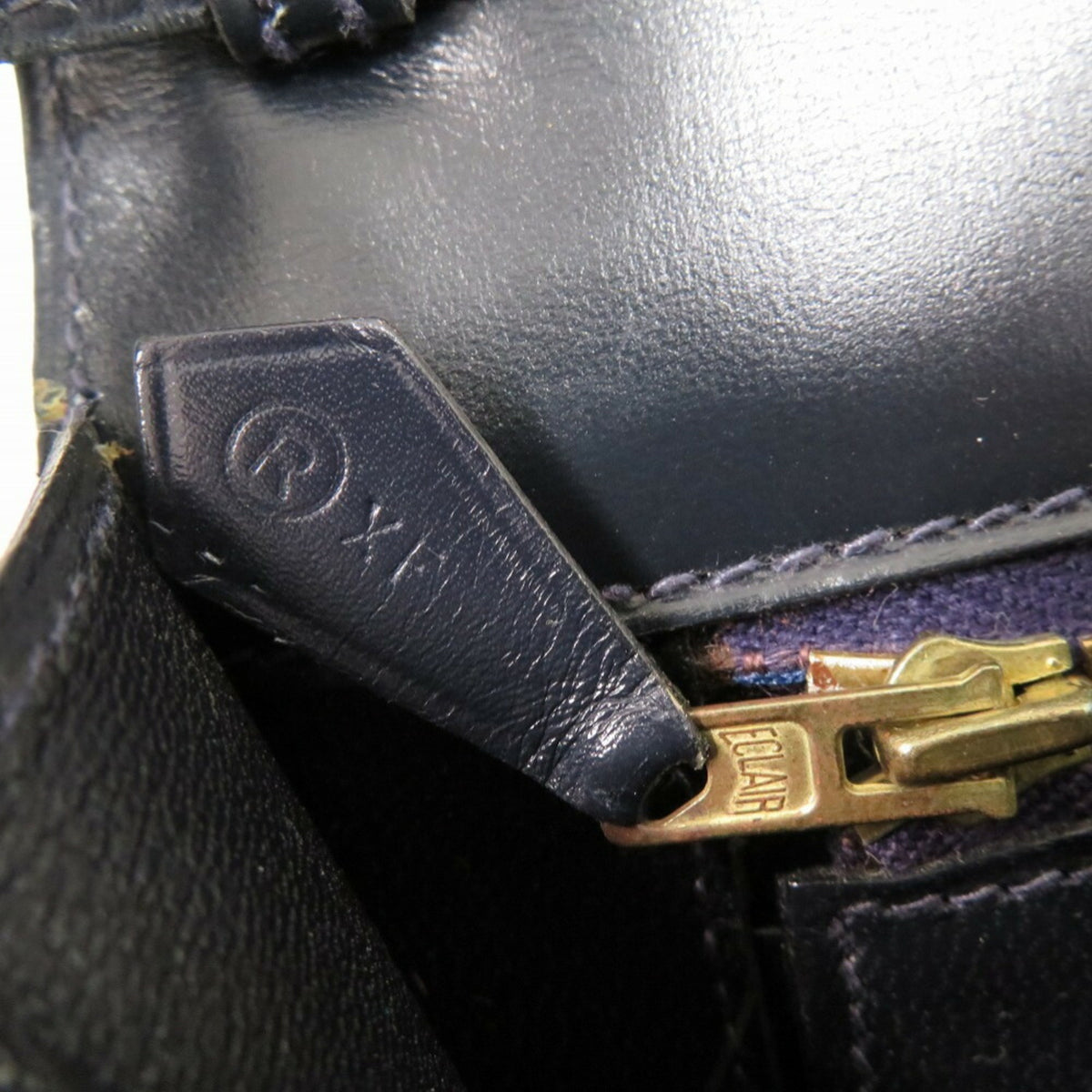 Hermes Navy Box Calf Leather Shoulder Bag (Pre-Owned)